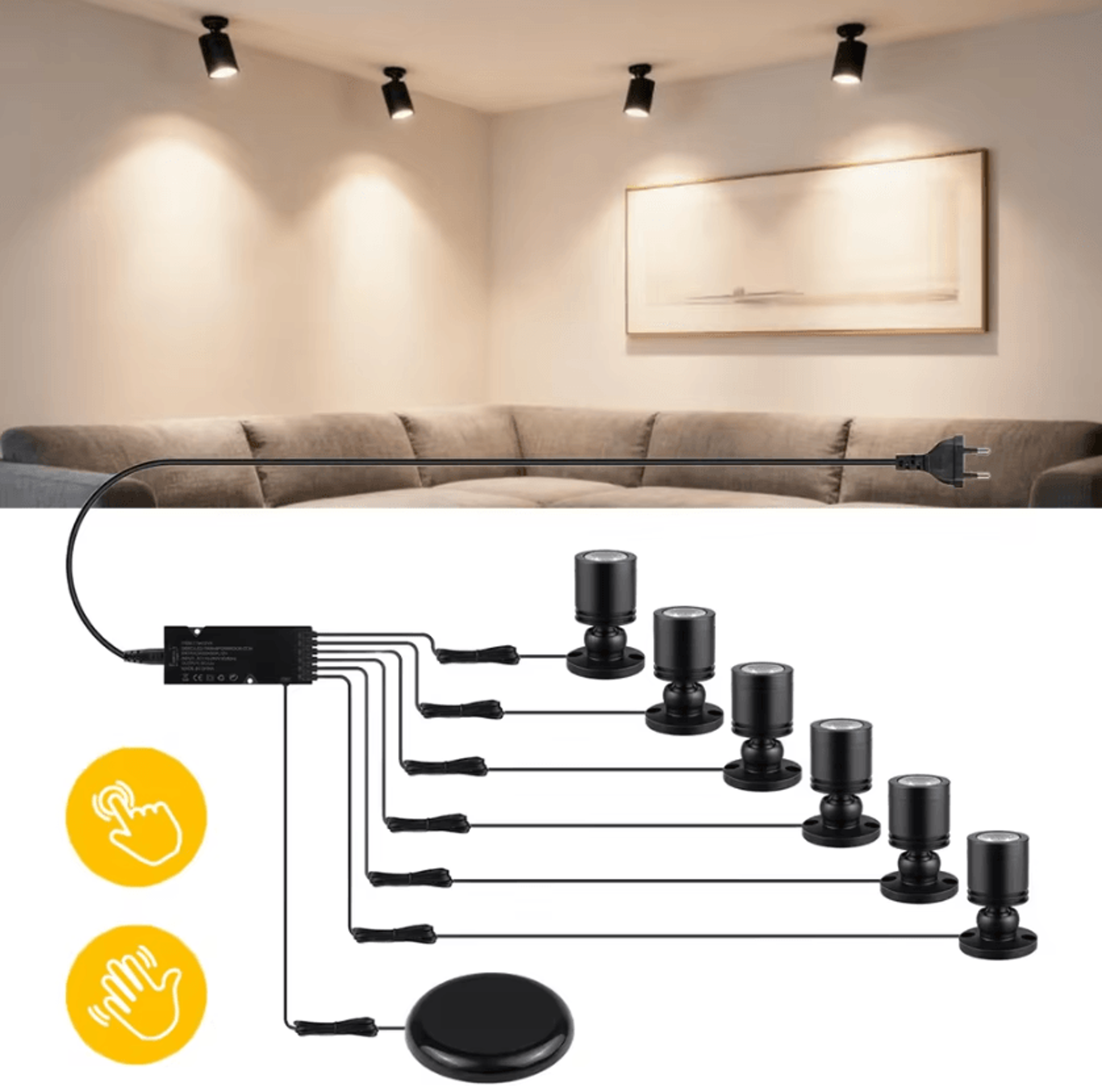 12v touch dimmable led mini spotlight 3w wall ceiling lamp for wine cabinet artwork and display lighting