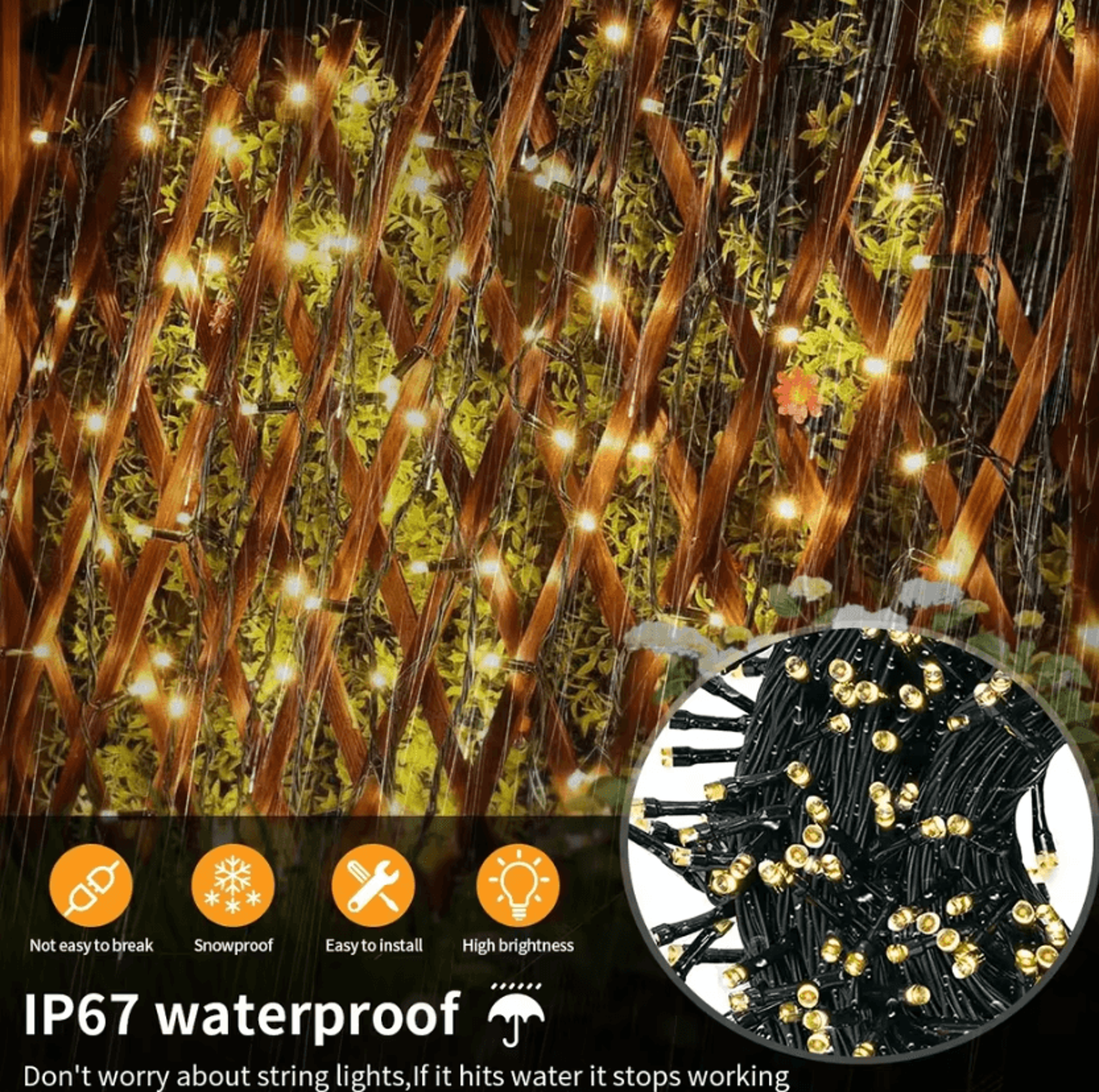Solar Outdoor Twinkle Fairy String Lights 10M100M With 8 Lighting Modes For Christmas Garden And Pa 2