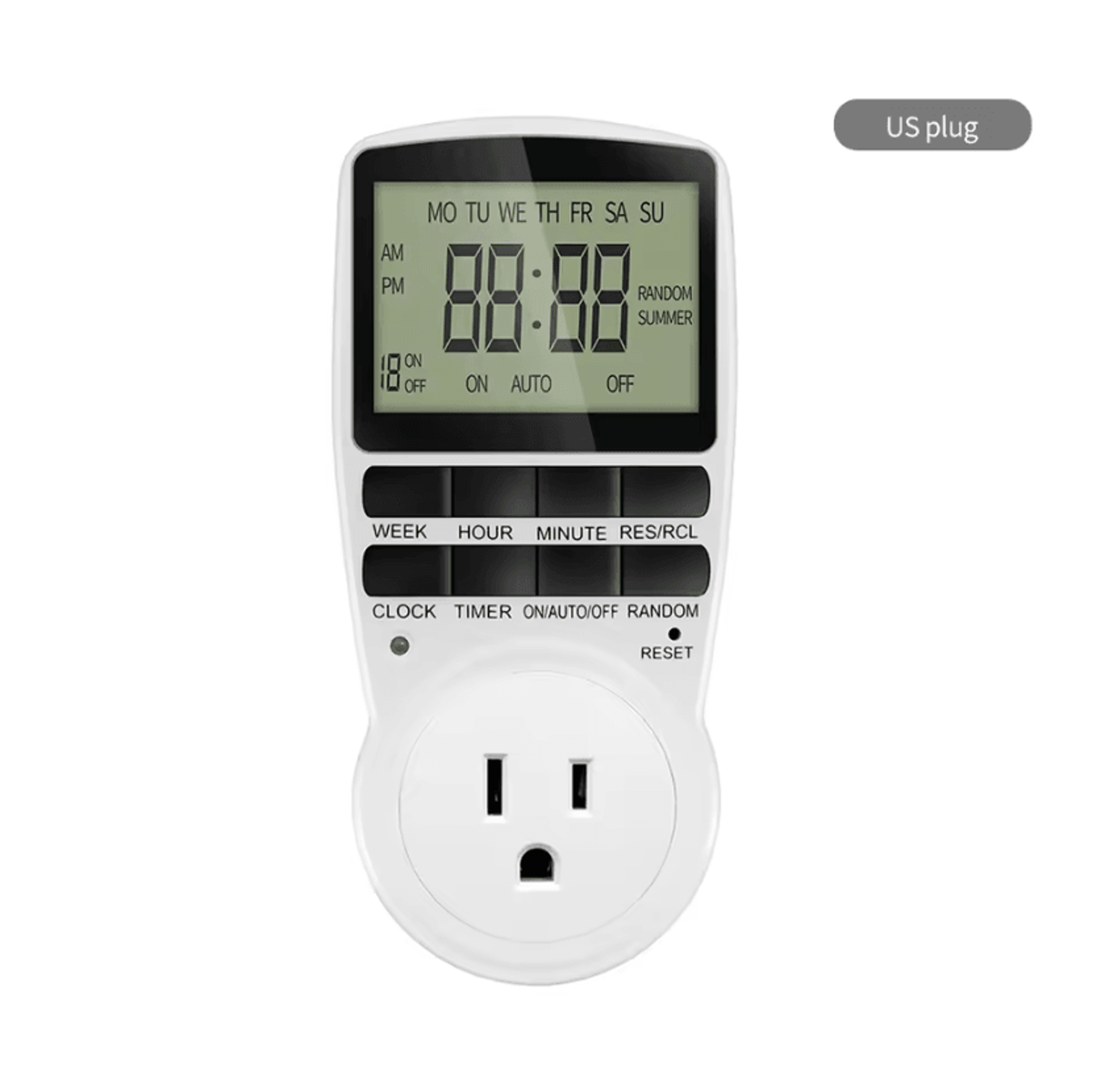Digital Programmable Timer Switch 1224 Hour Electronic Socket Outlet For Kitchen Appliances With EU 7