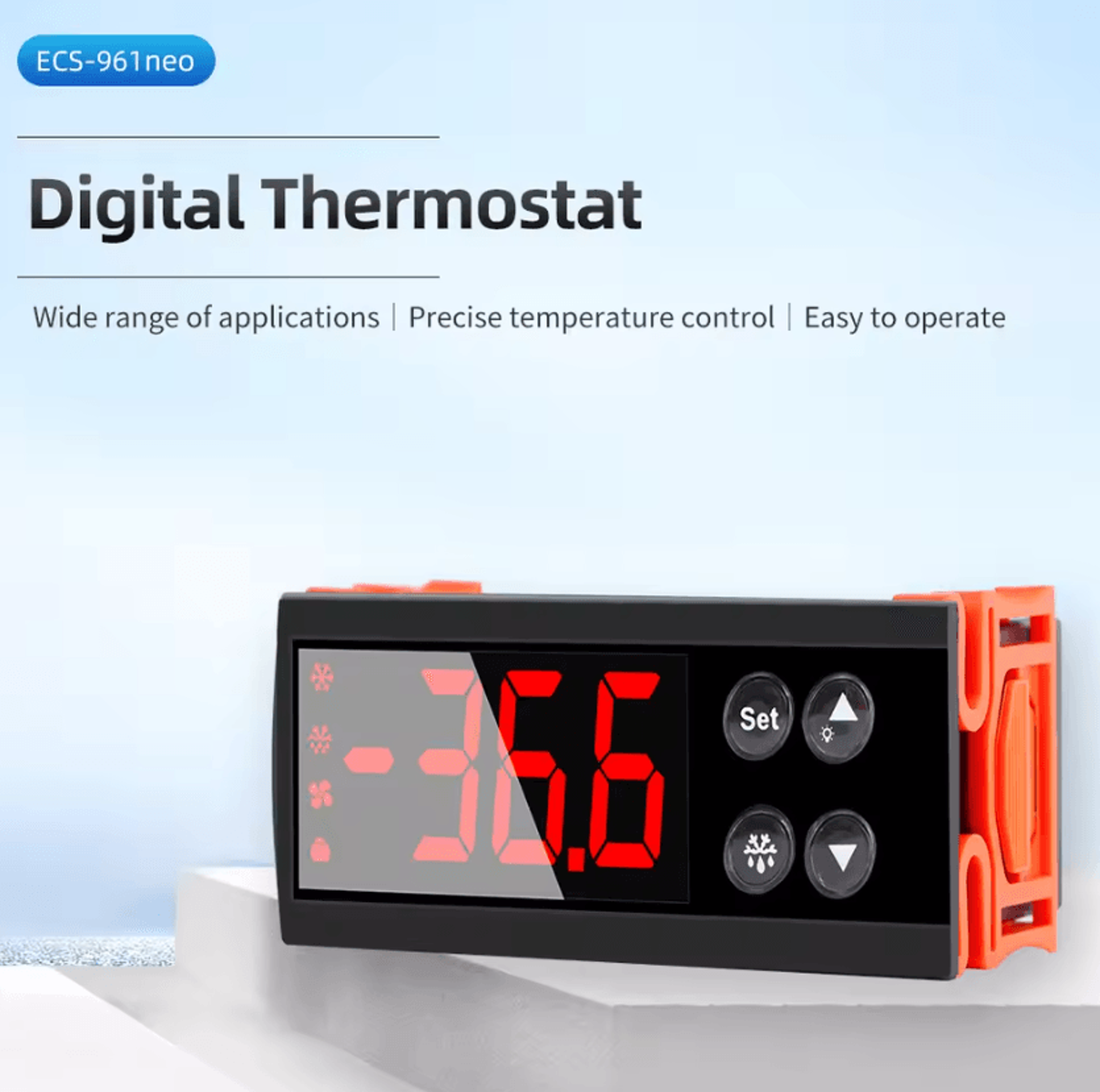 ecs-961neo digital temperature controller microcomputer thermostat humidity regulator switch 12v 24v 110v 220v