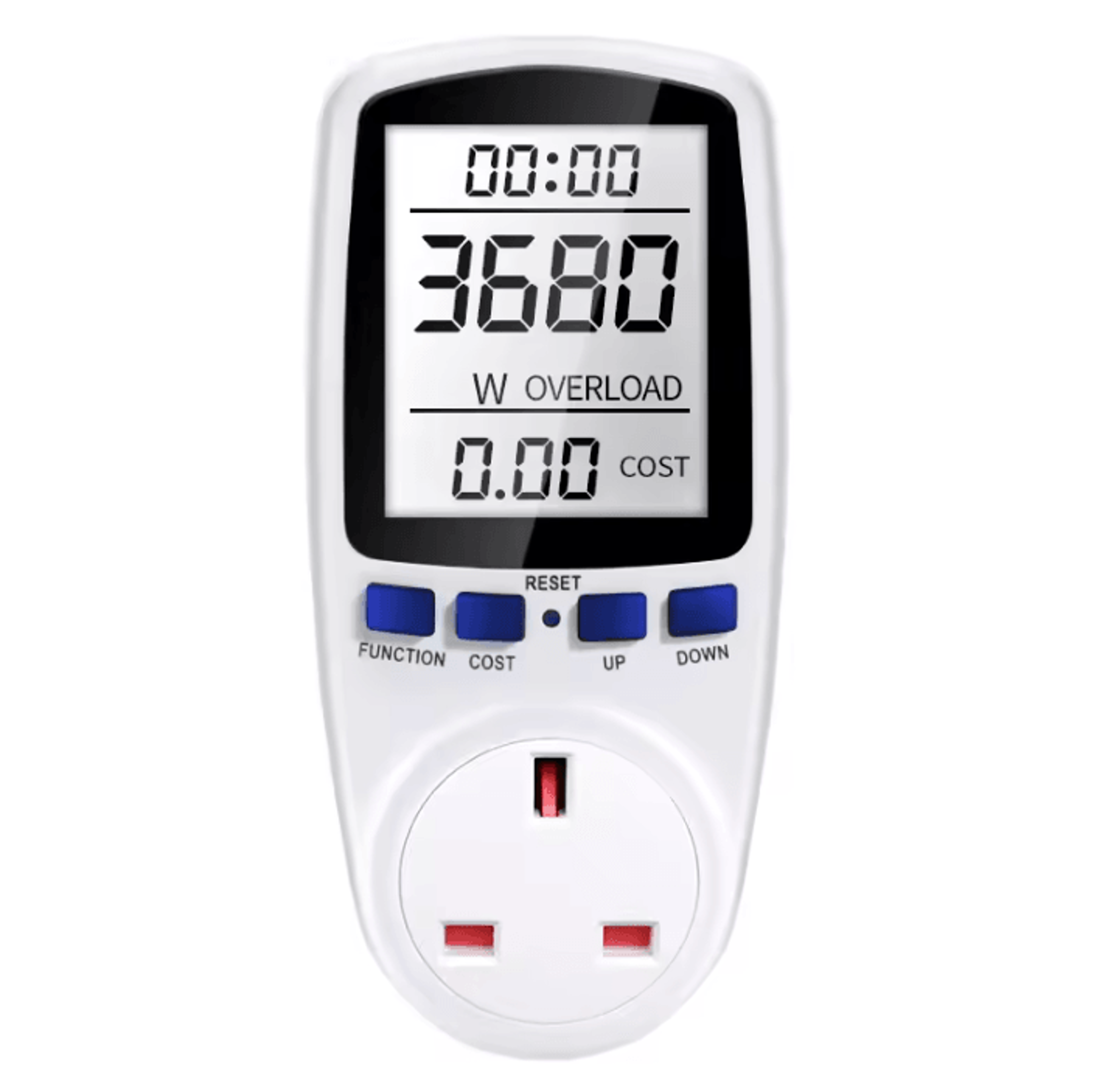 Digital AC Power Meter LCD Wattmeter Socket KWh Electricity Consumption Monitor With EU US UK AU Pl 13