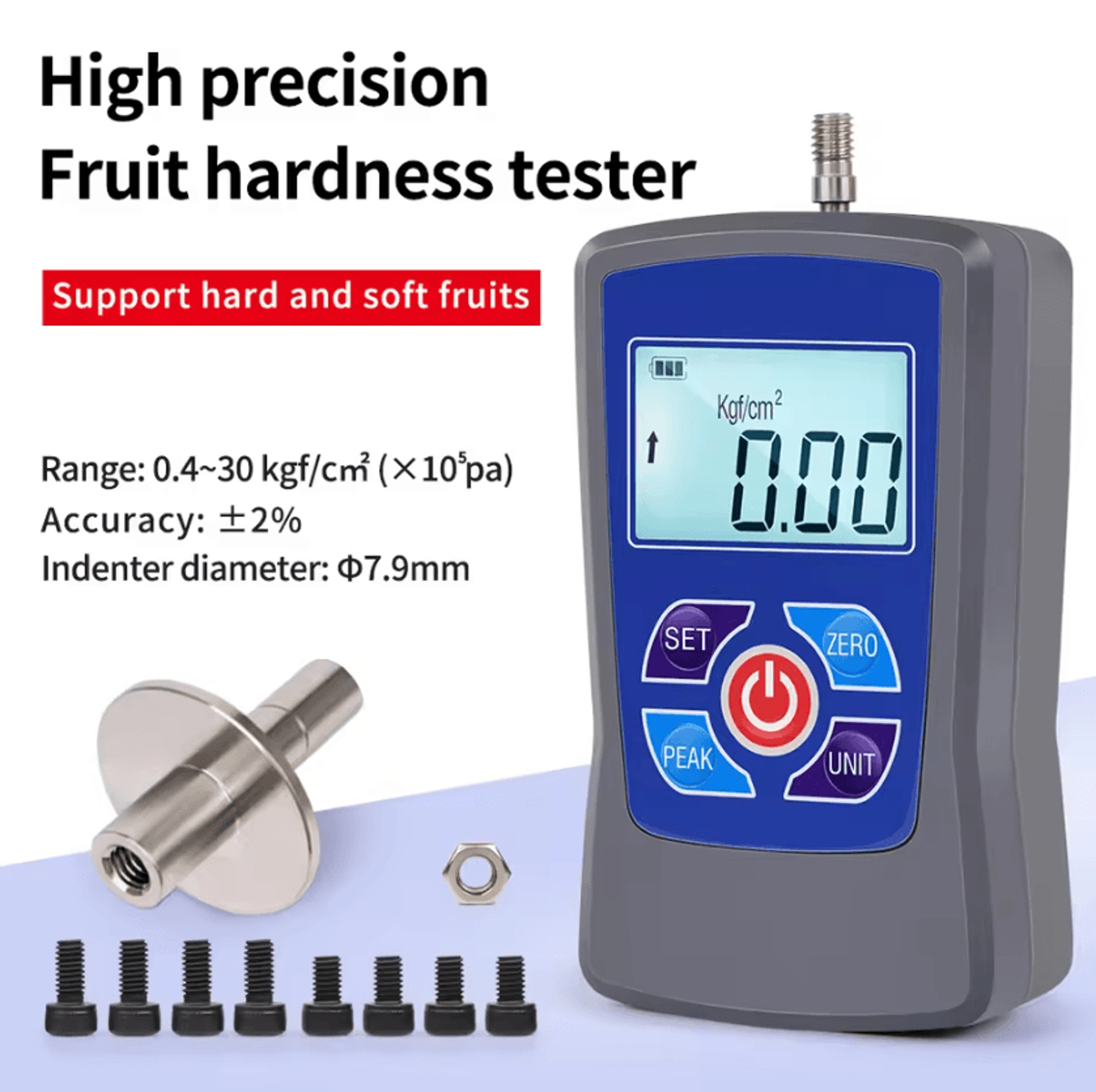 GYM15 GYM30 Digital Fruit Hardness Tester Penetrometer 0230 Kgfcm Firmness Meter For Fruit Quality  5