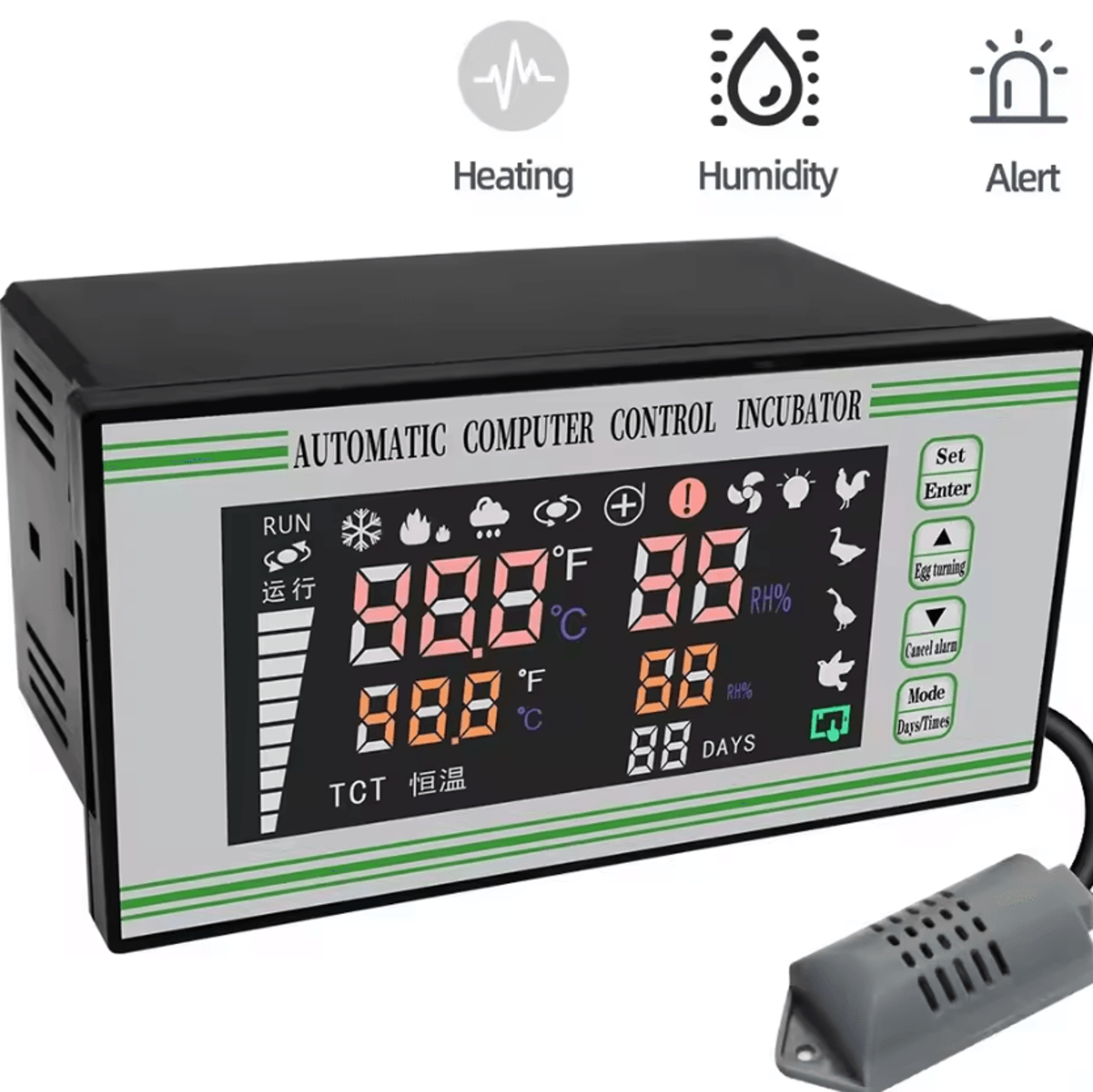 xm-18s automatic egg incubator controller digital temperature humidity thermostat for chicken duck and goose hatching