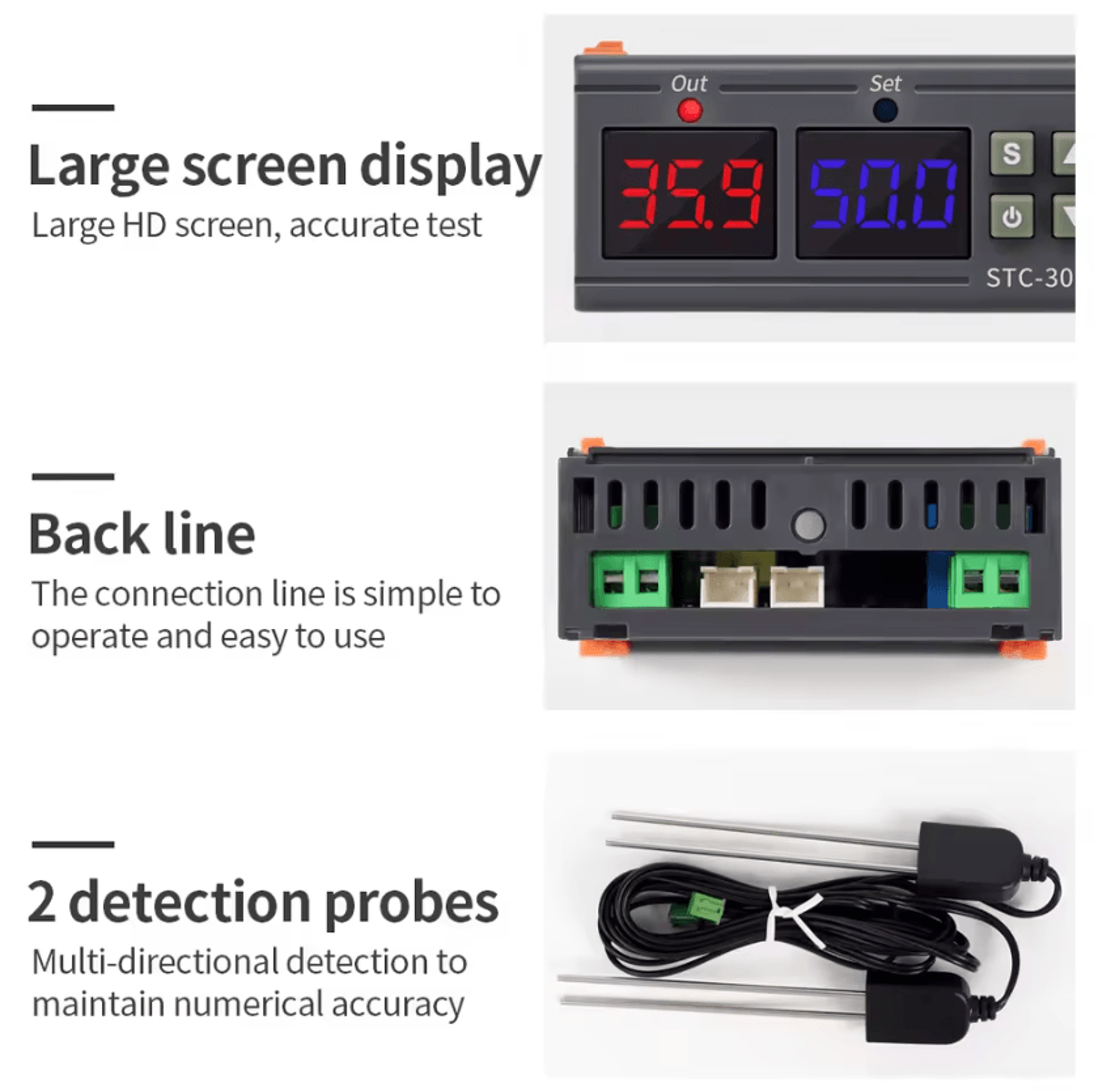 STC3029 STC3030 STC3031 Digital Soil Moisture Controller AC110V220V 1500W Humidity Regulator For Ga 3