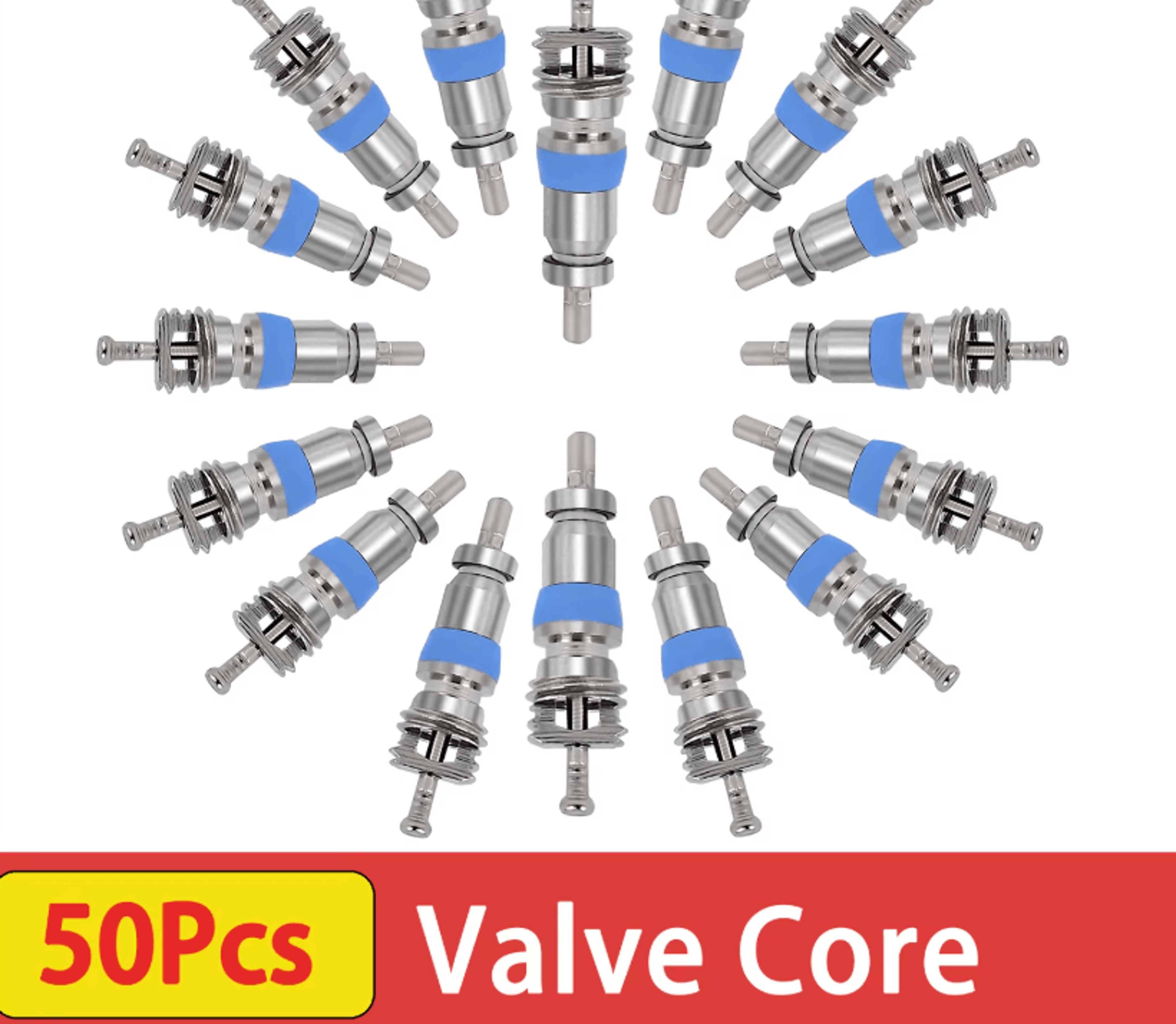 50pcs high pressure hvac valve core replacement set for r410a r32 r22 air conditioning and refrigeration systems