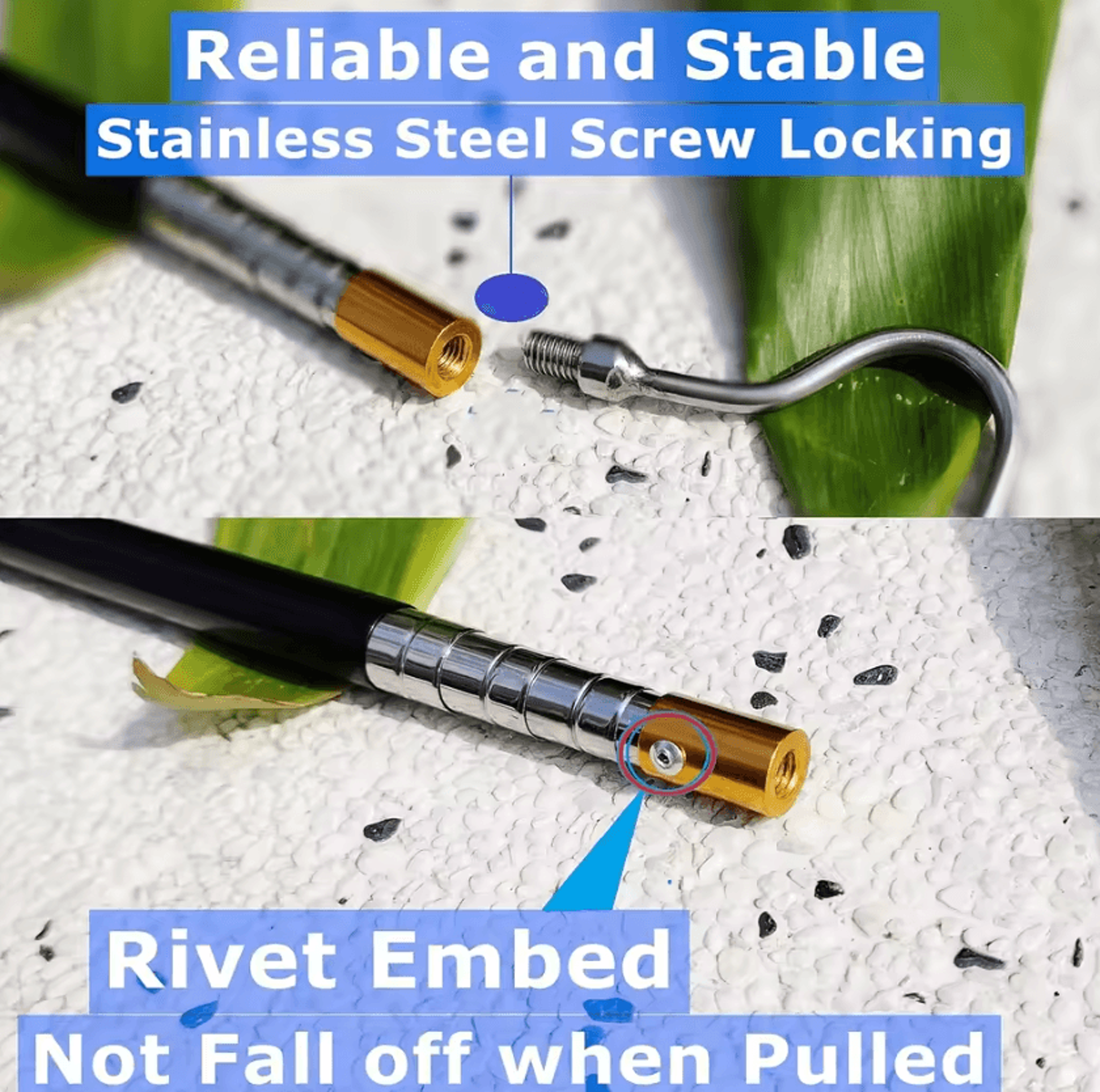 Telescopic RV Awning Pull Rod 1660 Inch Adjustable Reach Pole With MultiSection Locking For Camper  2
