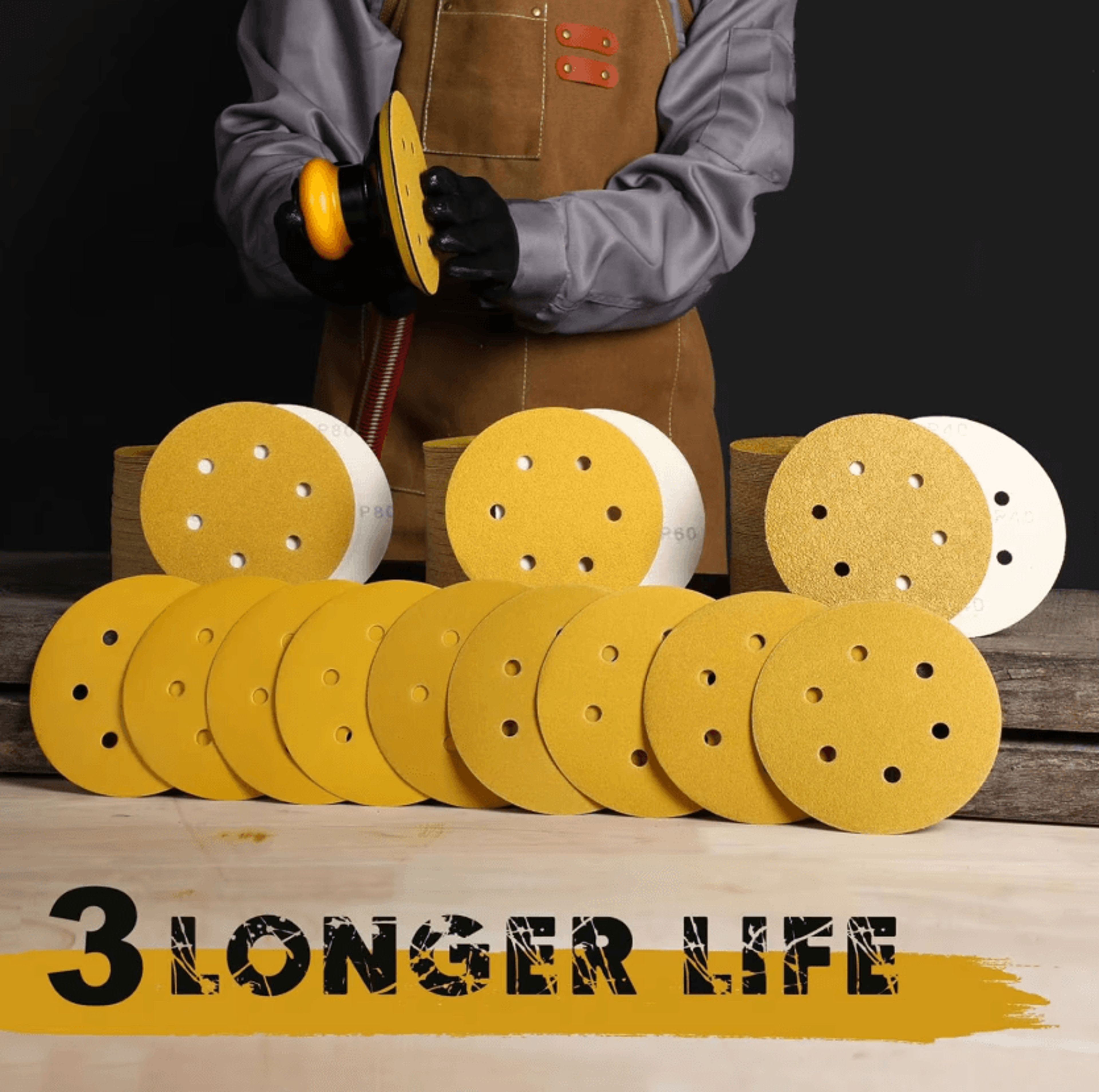 30PCS 6 Inch Hook And Loop Sanding Discs 40800 Grit Sandpaper Set For Orbital Sanders And Woodworki 2