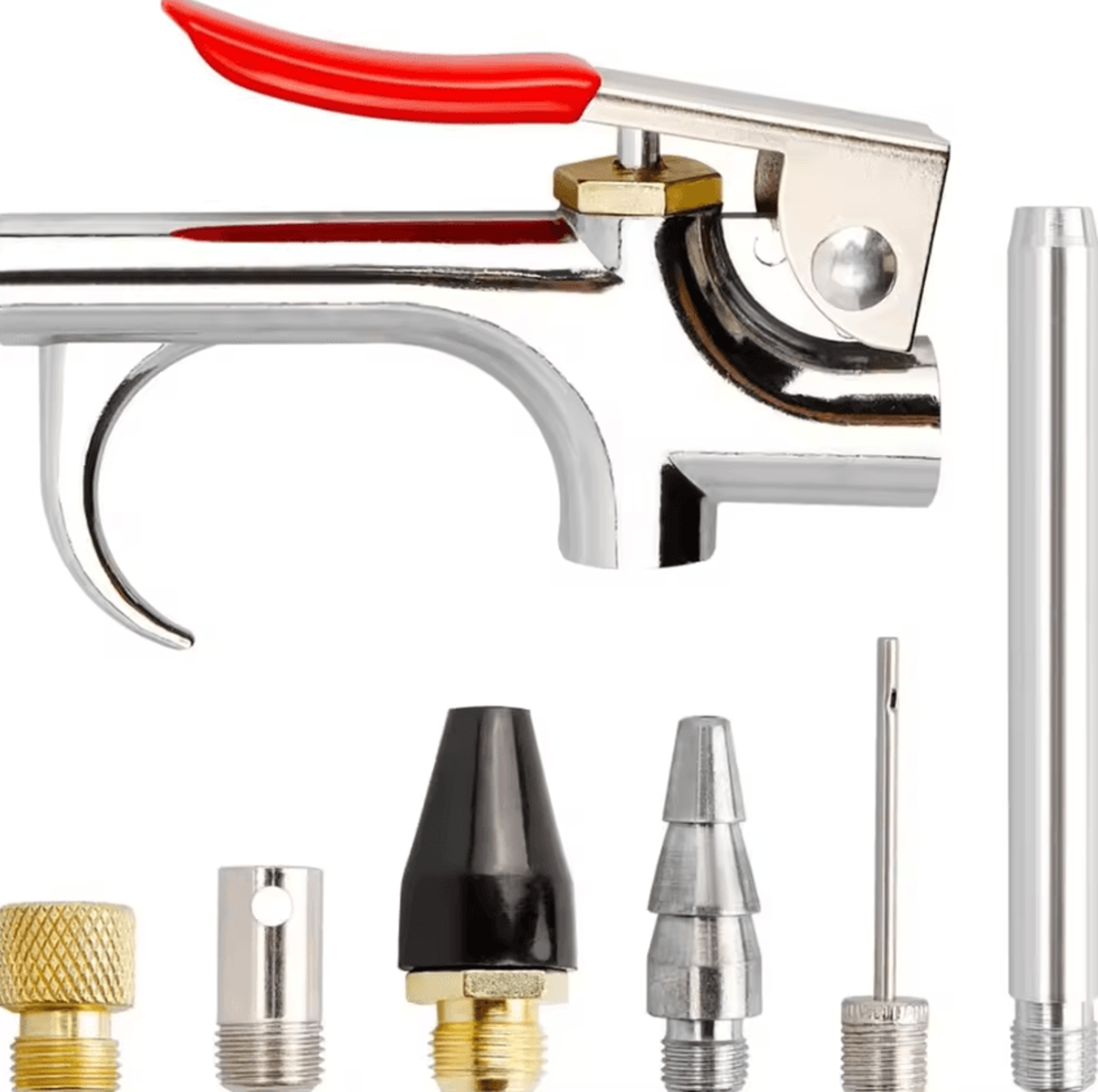 7PCS Air Blow Gun Accessory Kit With 5 Interchangeable Nozzles For Air Compressor Cleaning And Work 6