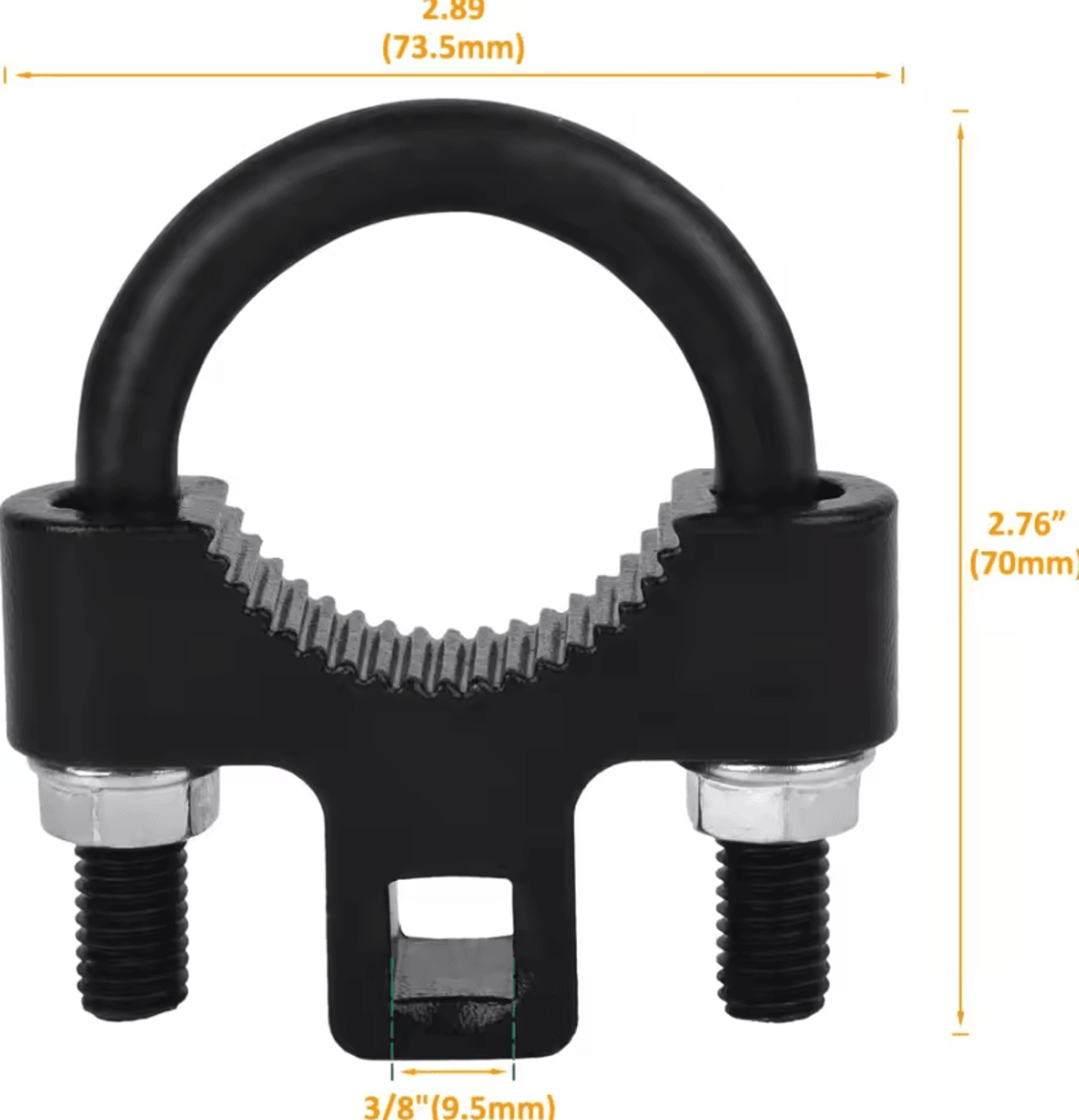 universal inner tie rod removal tool 3/8 inch low profile u-wrench for automotive steering repairs