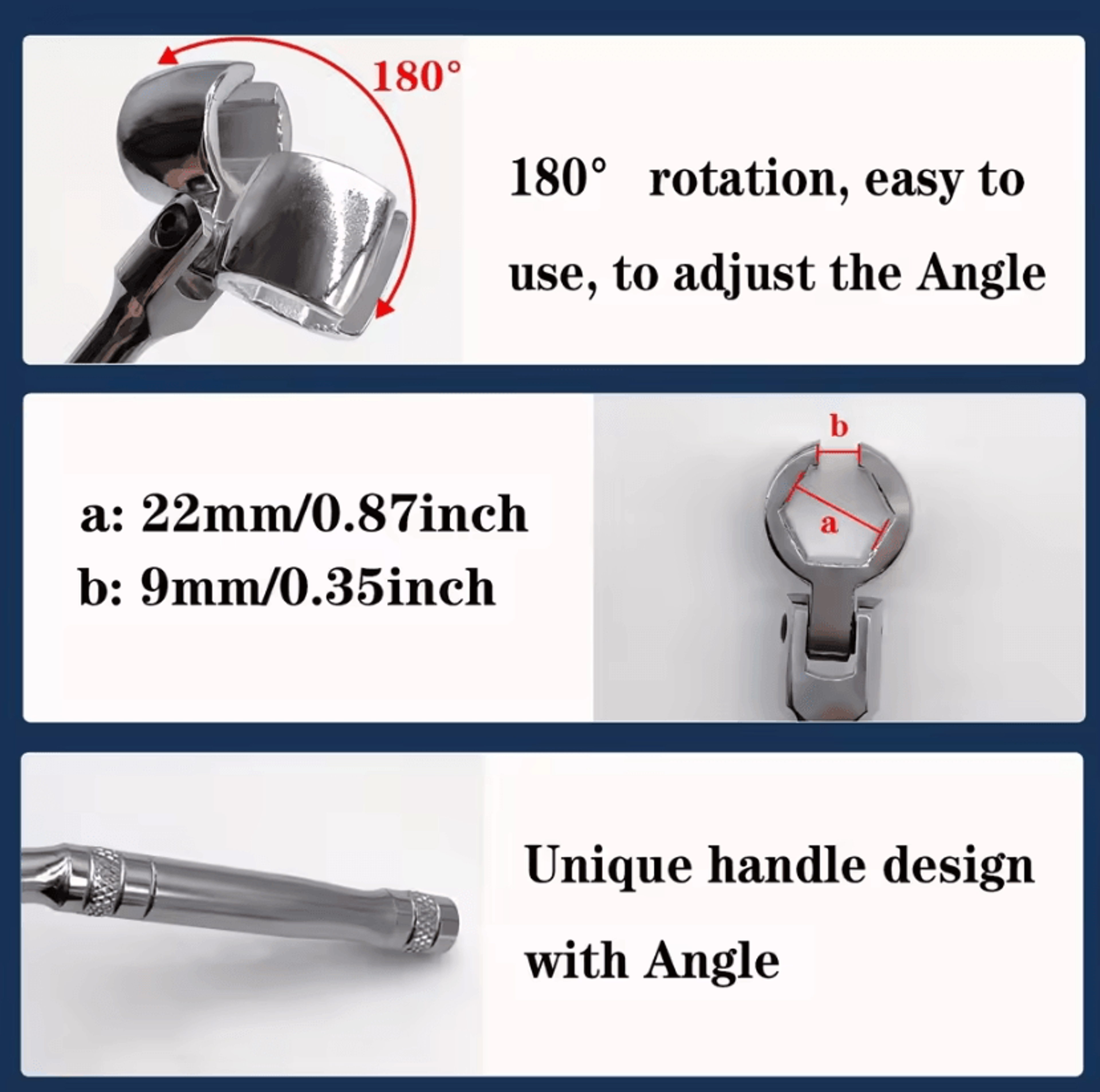 22MM Oxygen Sensor Wrench 78 Inch Flexible Head O2 Sensor Removal Tool With Contoured Handle For Au 1