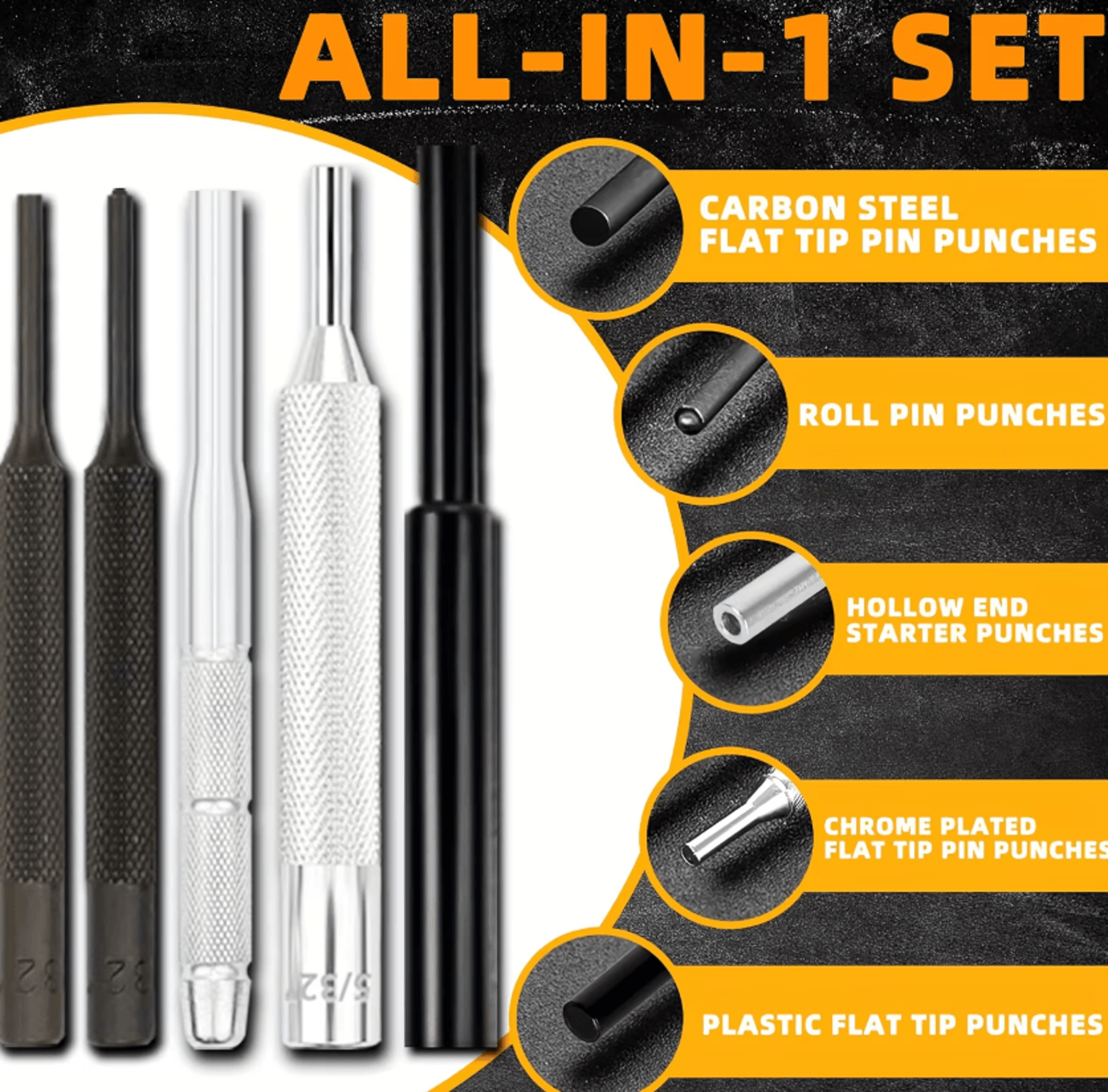 21PCS Roll Pin Punch Set With Hammer Precision Pin Removal Tool Kit For Mechanical And Automotive R 3
