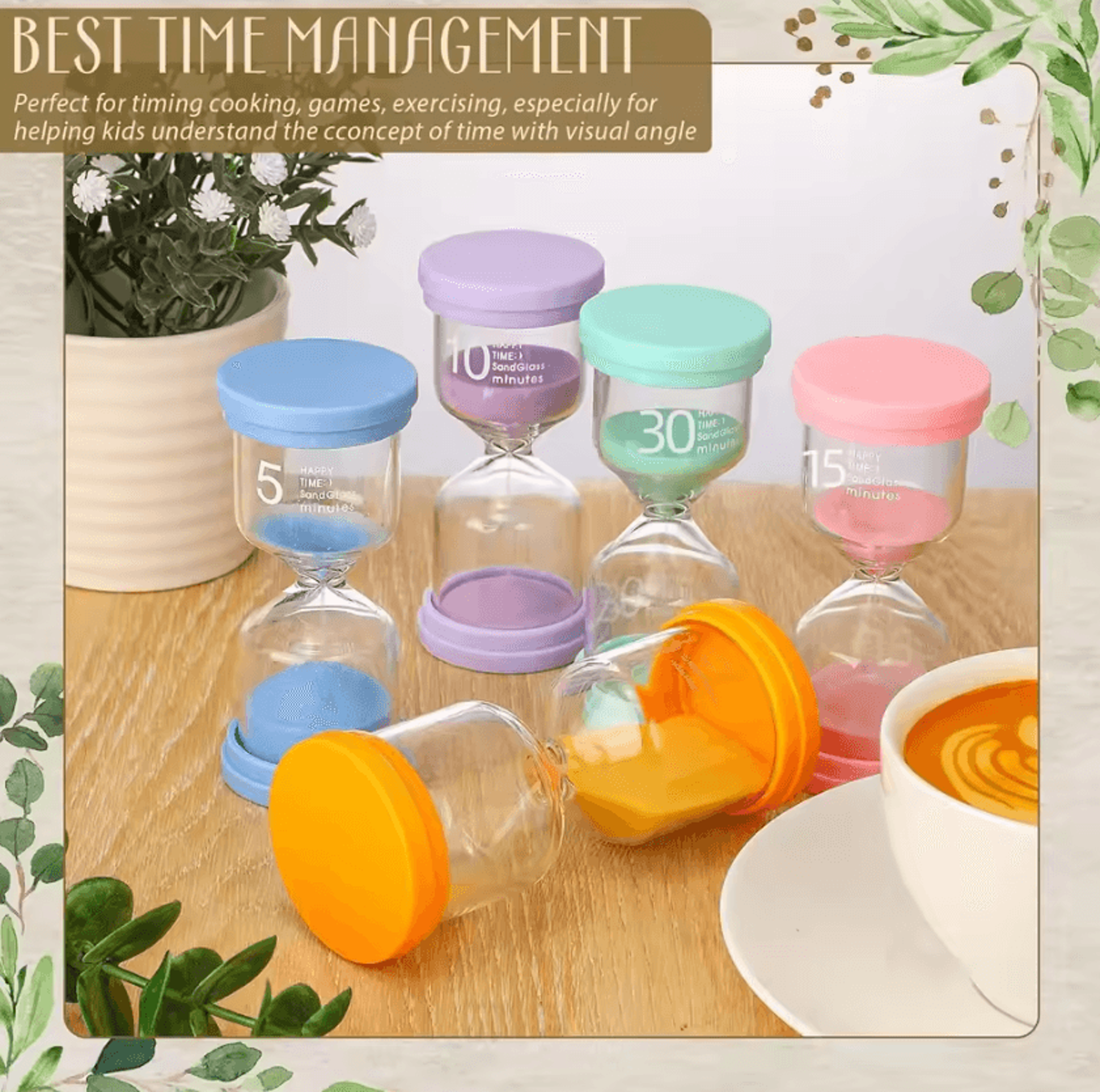 Macaron Color Sand Timer 35101530 Minute Hourglass For Kids Learning Games Classroom And Home Decor 2