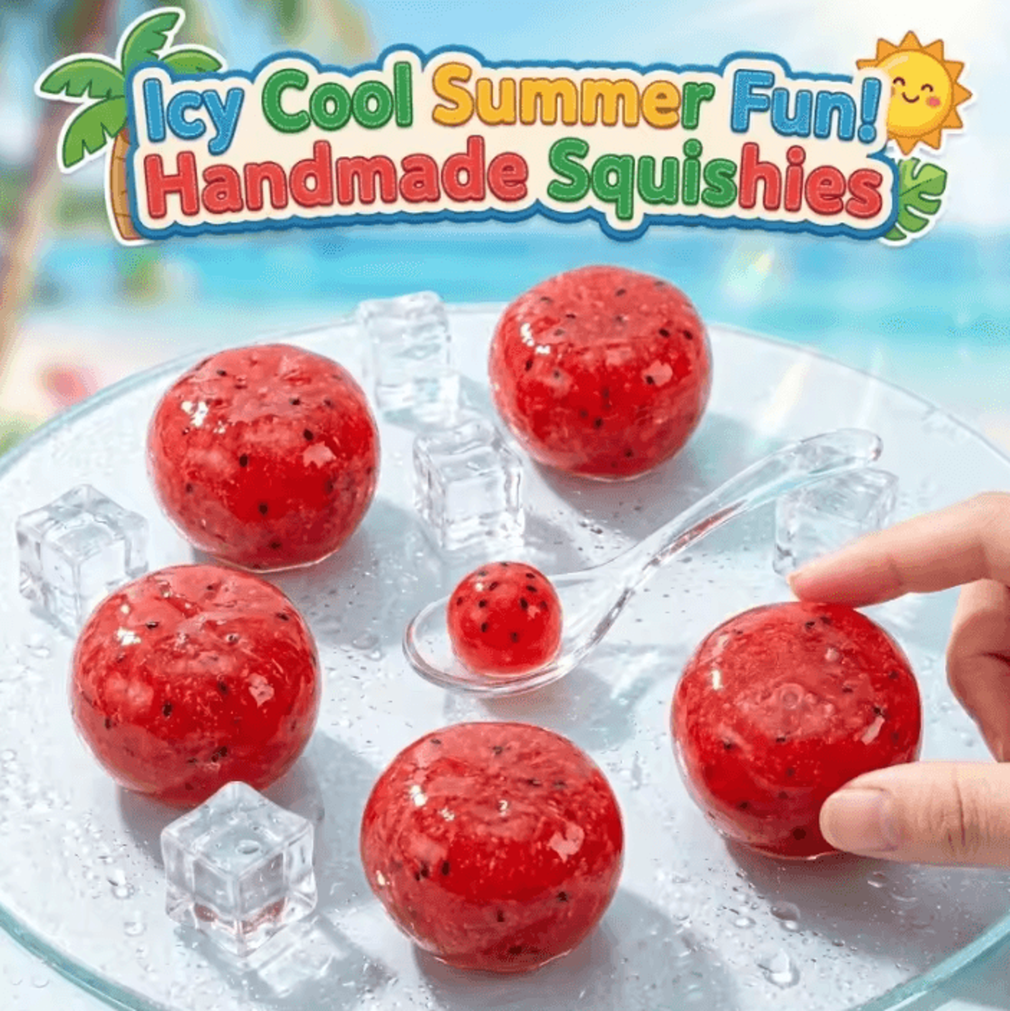 Watermelon Slush Squishy Toy Soft Slow Rising Stress Relief Squeeze Toy For Adults And Fruit Lovers 3
