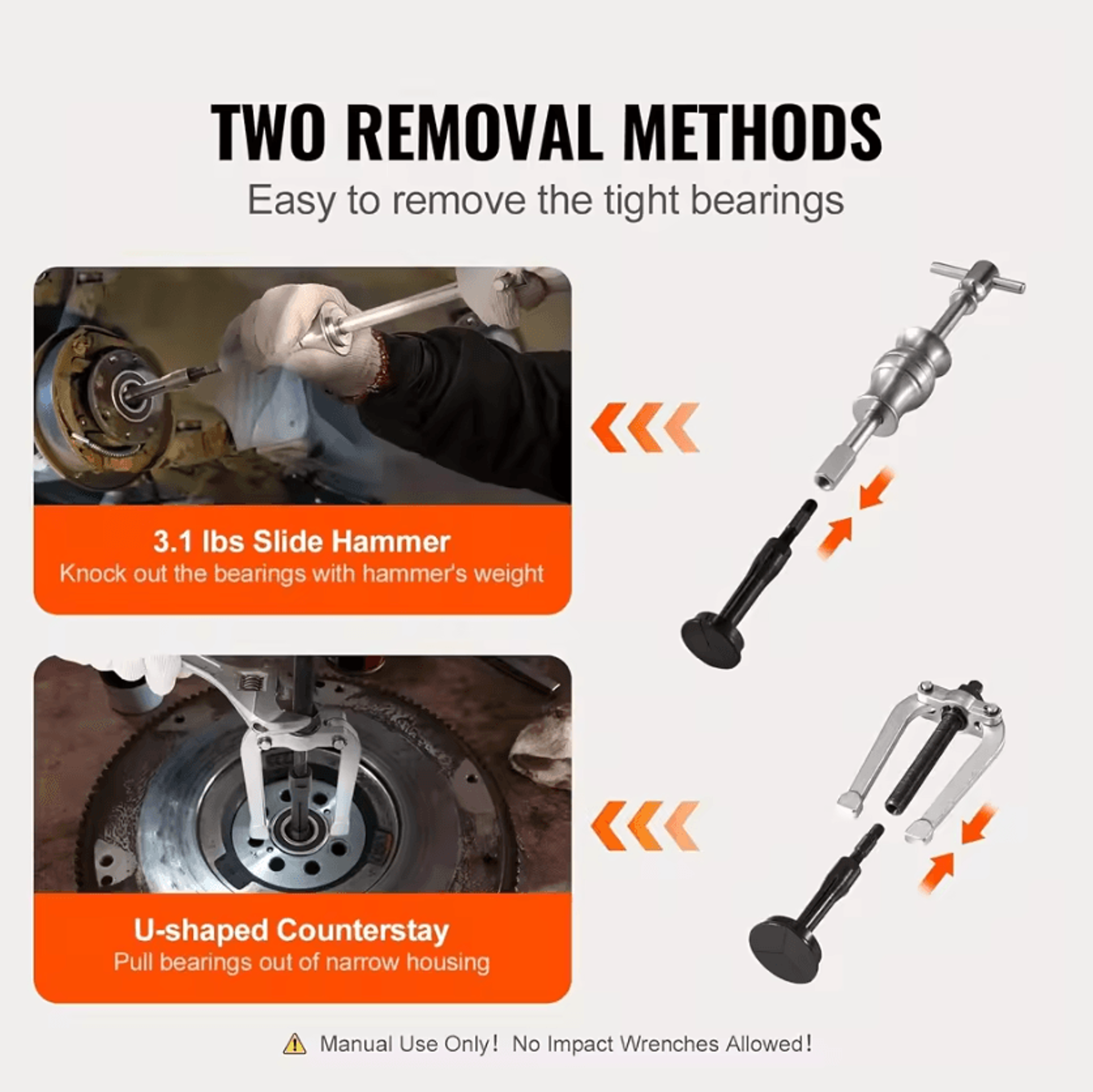 16PCS Blind Hole Bearing Puller Kit With Slide Hammer Collet Extractor For Bearing Raceway And Seal 1