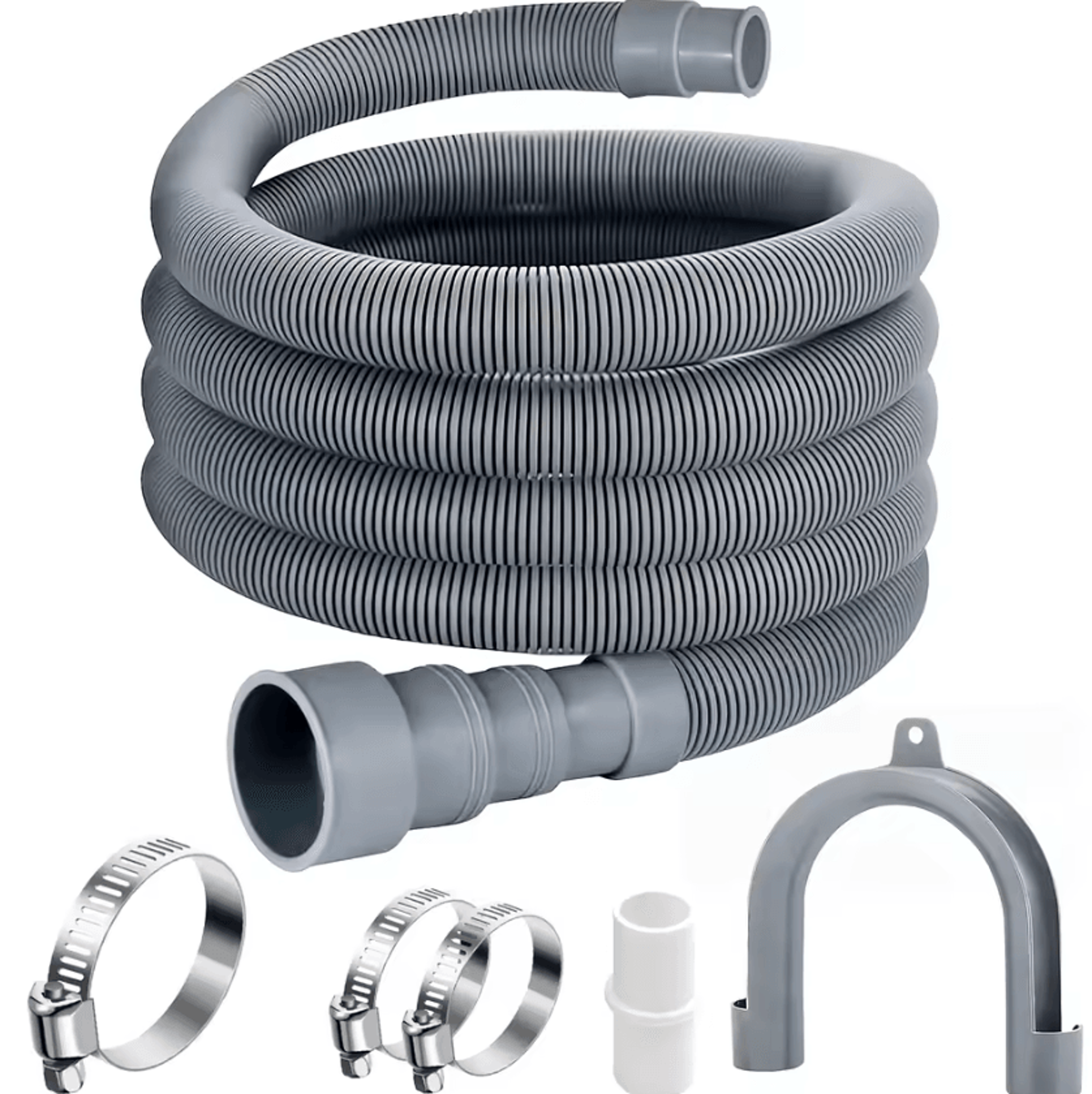 65FT Washing Machine Drain Hose Extension Kit 6PCS Universal Washer Dishwasher Drain Pipe With UBra 6