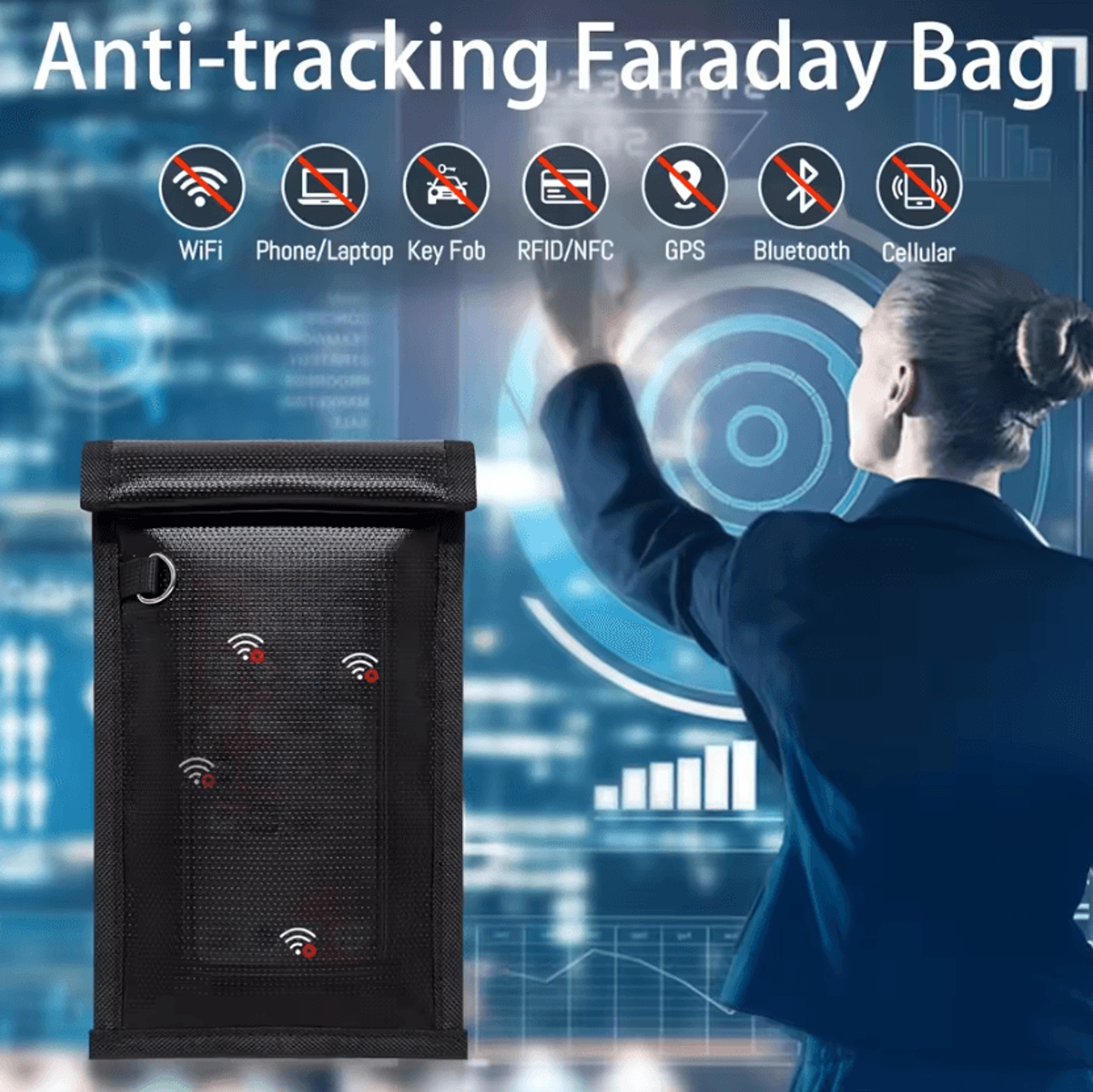 Faraday Signal Blocking Bag For Phones And Car Keys RFID GPS WiFi Shielding Pouch For Privacy And S 3