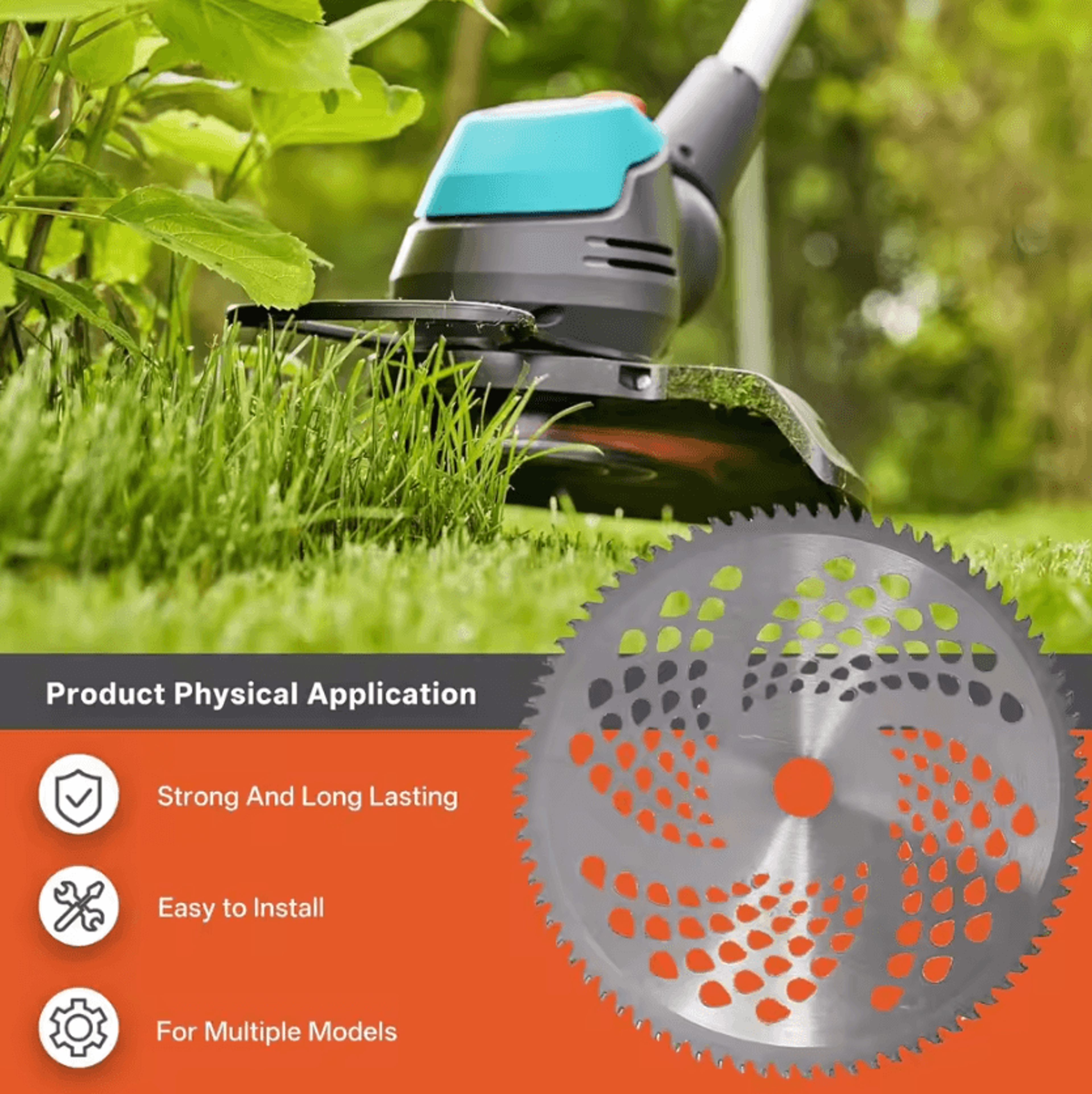 10 Inch Carbide Tipped Brush Cutter Saw Blade 40T 60T 80T Alloy Cutting Disc For Grass Trimmer And  3