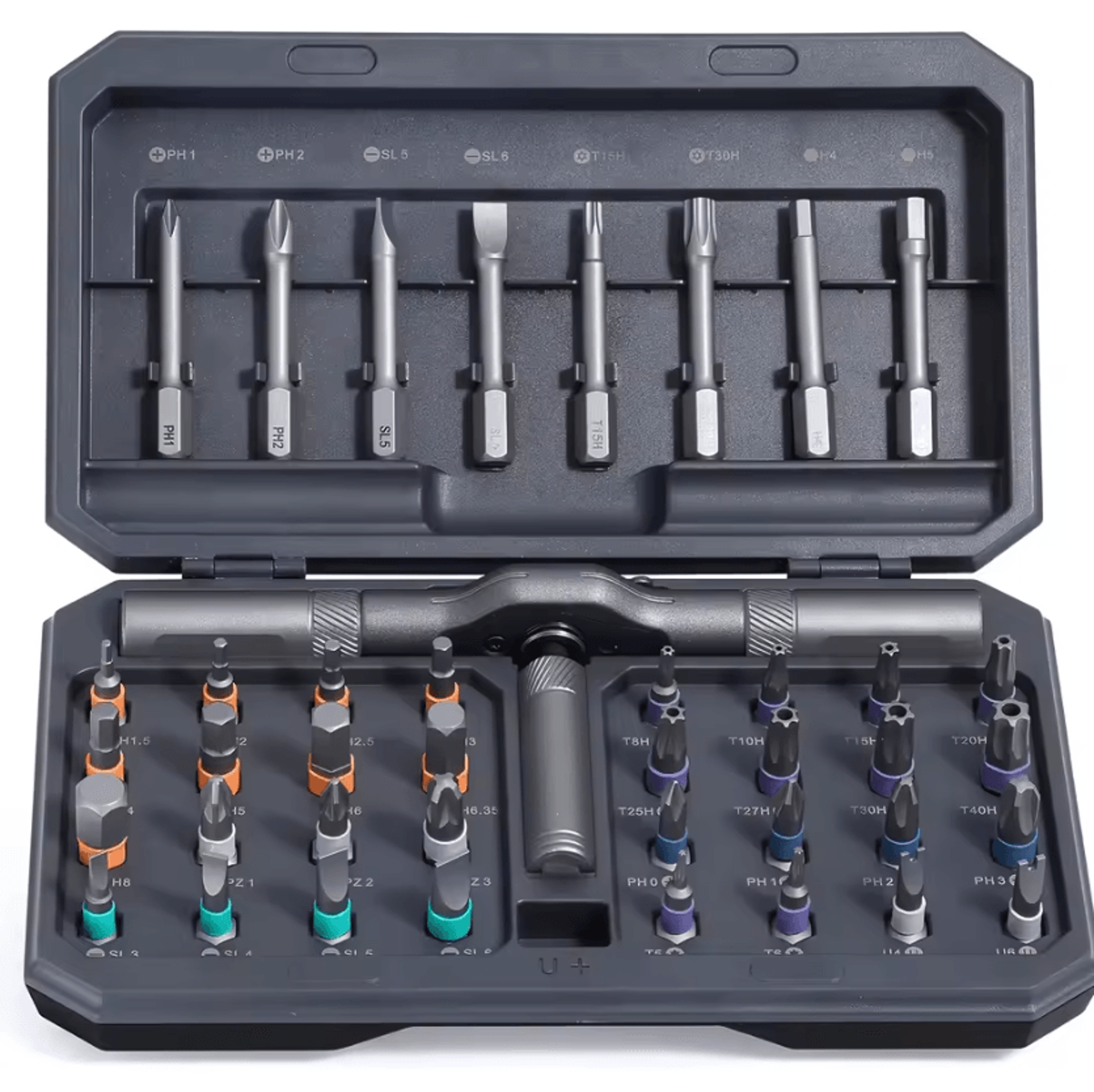 42 in 1 magnetic ratchet screwdriver set with detachable handle multi bit repair tool kit for home and diy projects