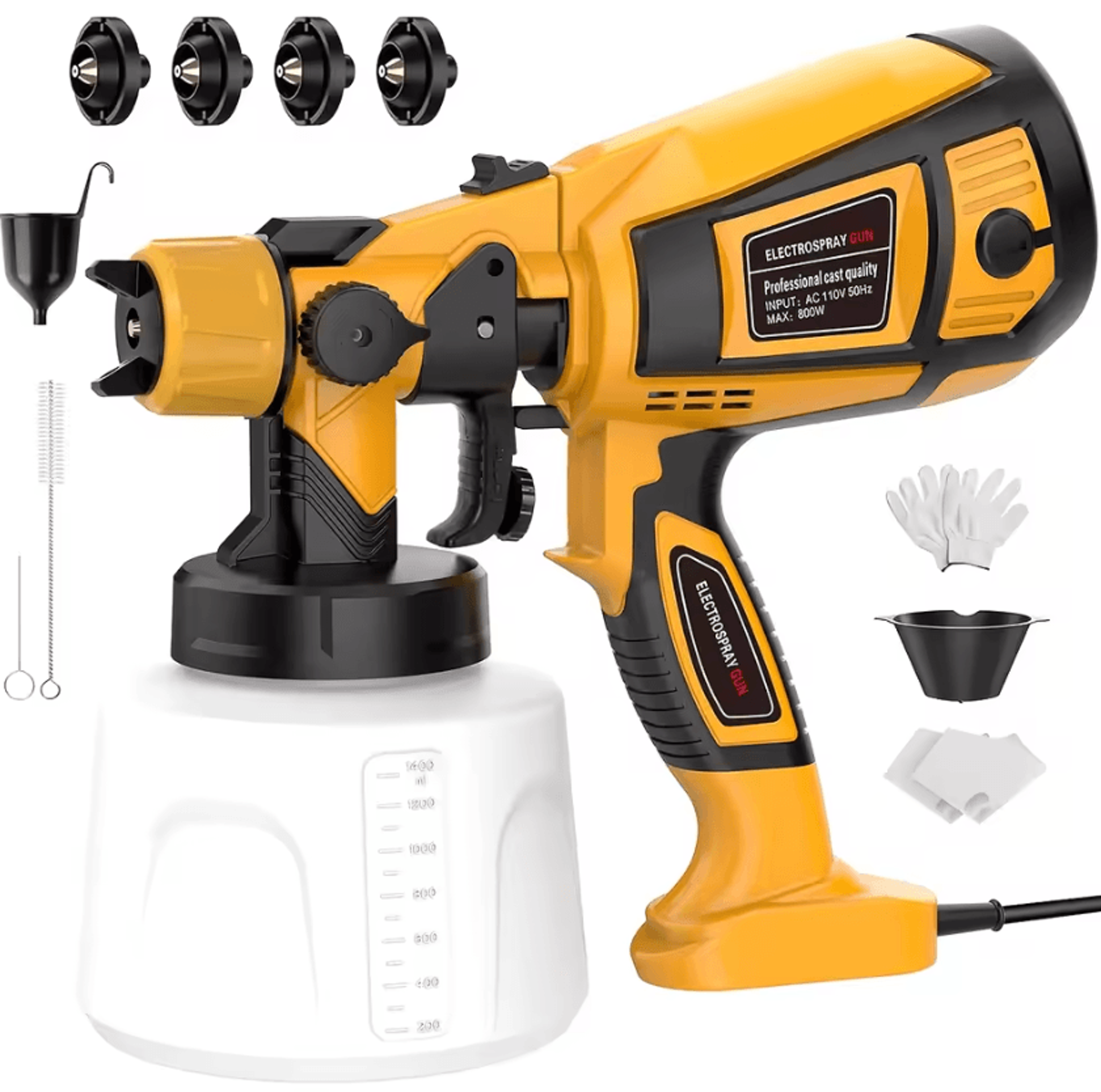 1000w electric paint sprayer gun high power easy clean spray painting tool for furniture cabinets fences and walls