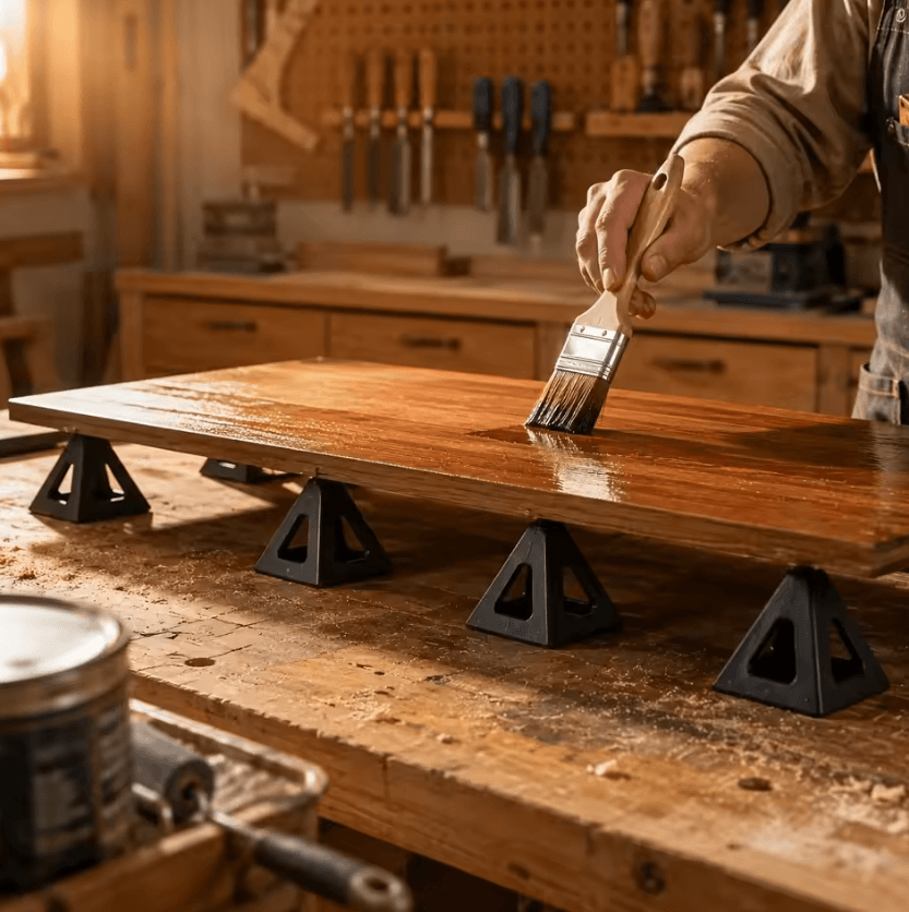 12PCS AntiSlip Painter Pyramids Plastic Painting Cone Stands For Cabinet Finishing Woodworking And  4