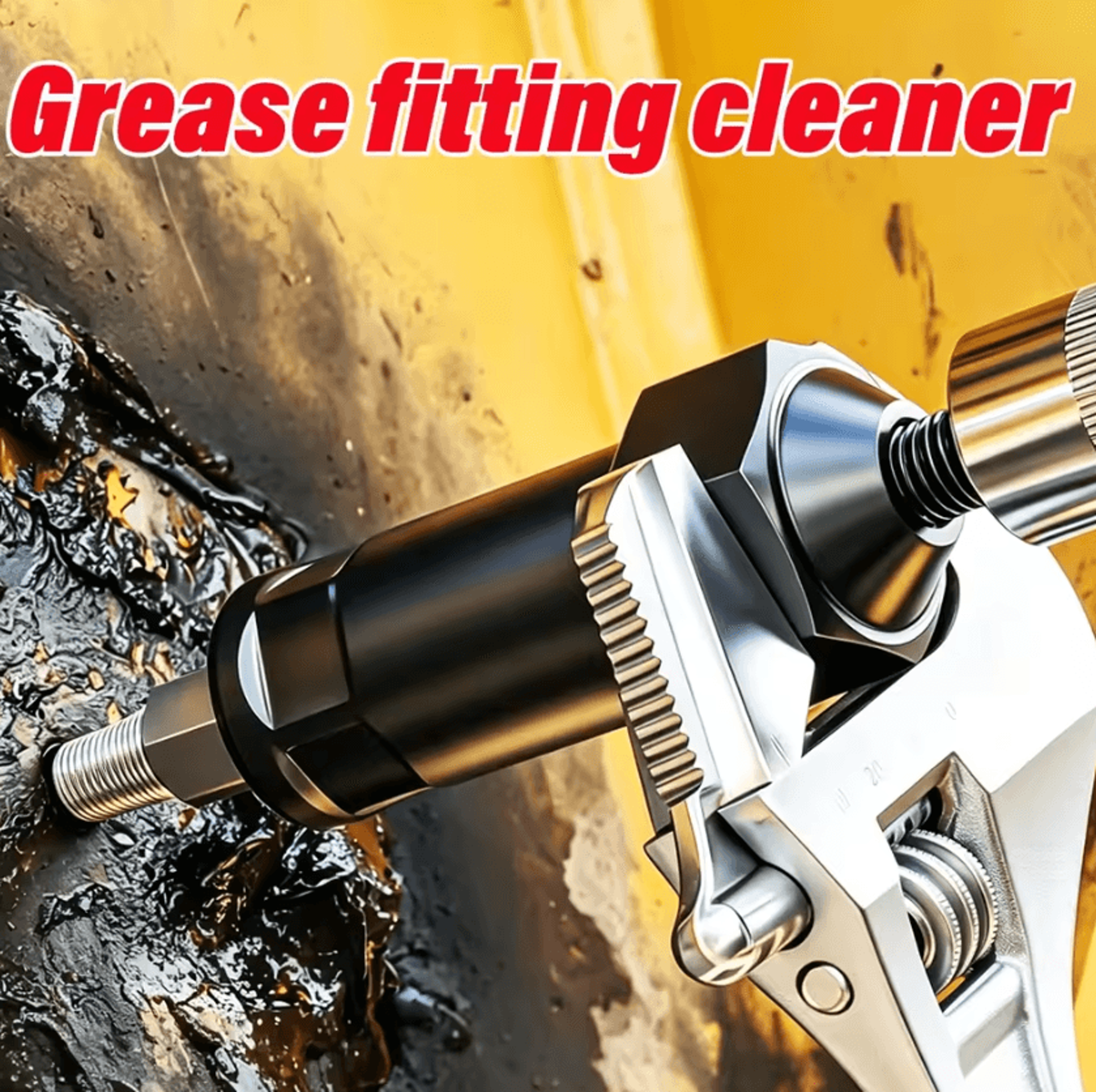 heavy duty grease zerk fitting cleaner tool for tractors excavators automotive and farm machinery maintenance