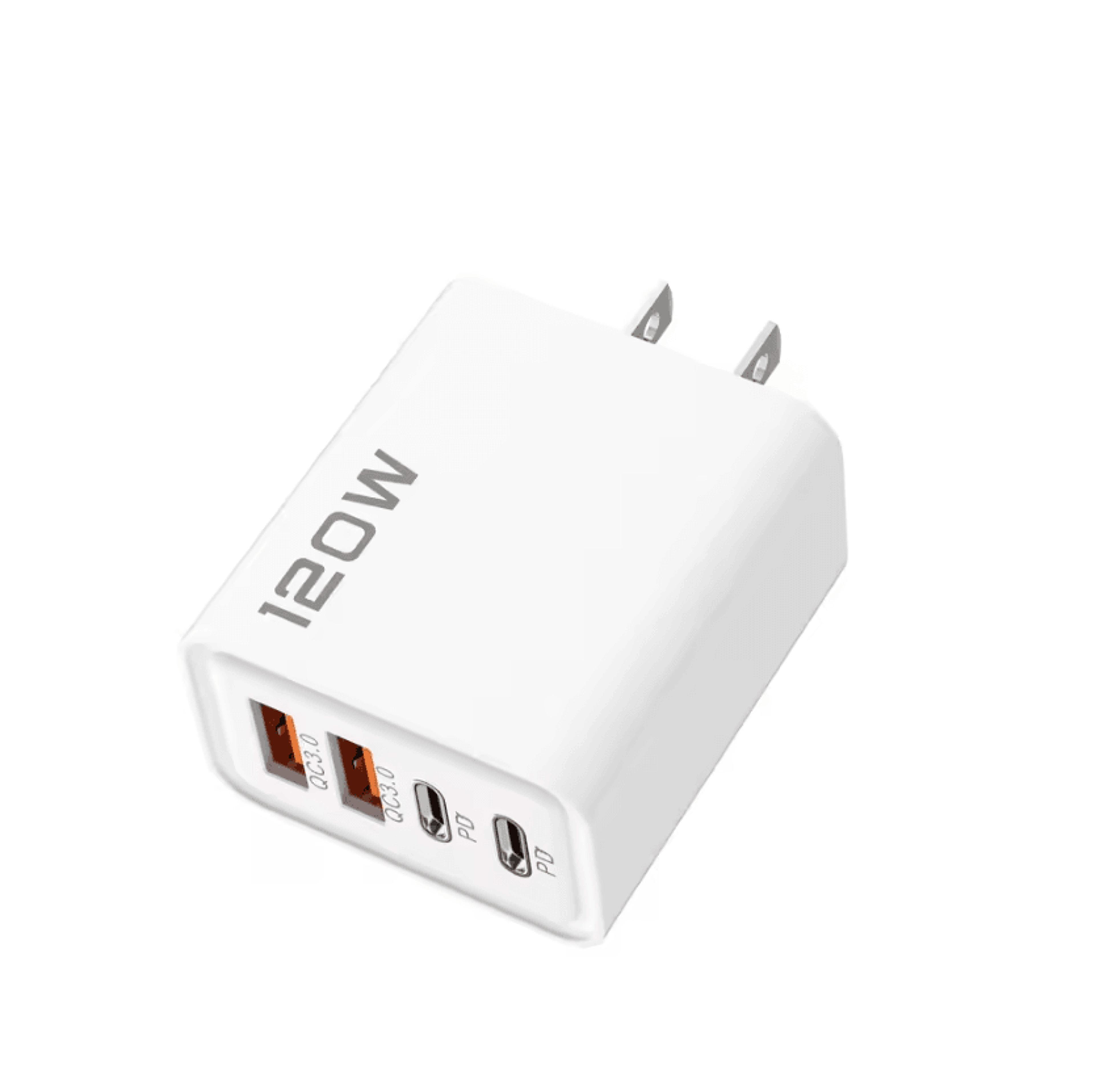 120W 4 Port USB C Charging Hub PD QC30 Fast Wall Charger For Smartphones And Travel 8