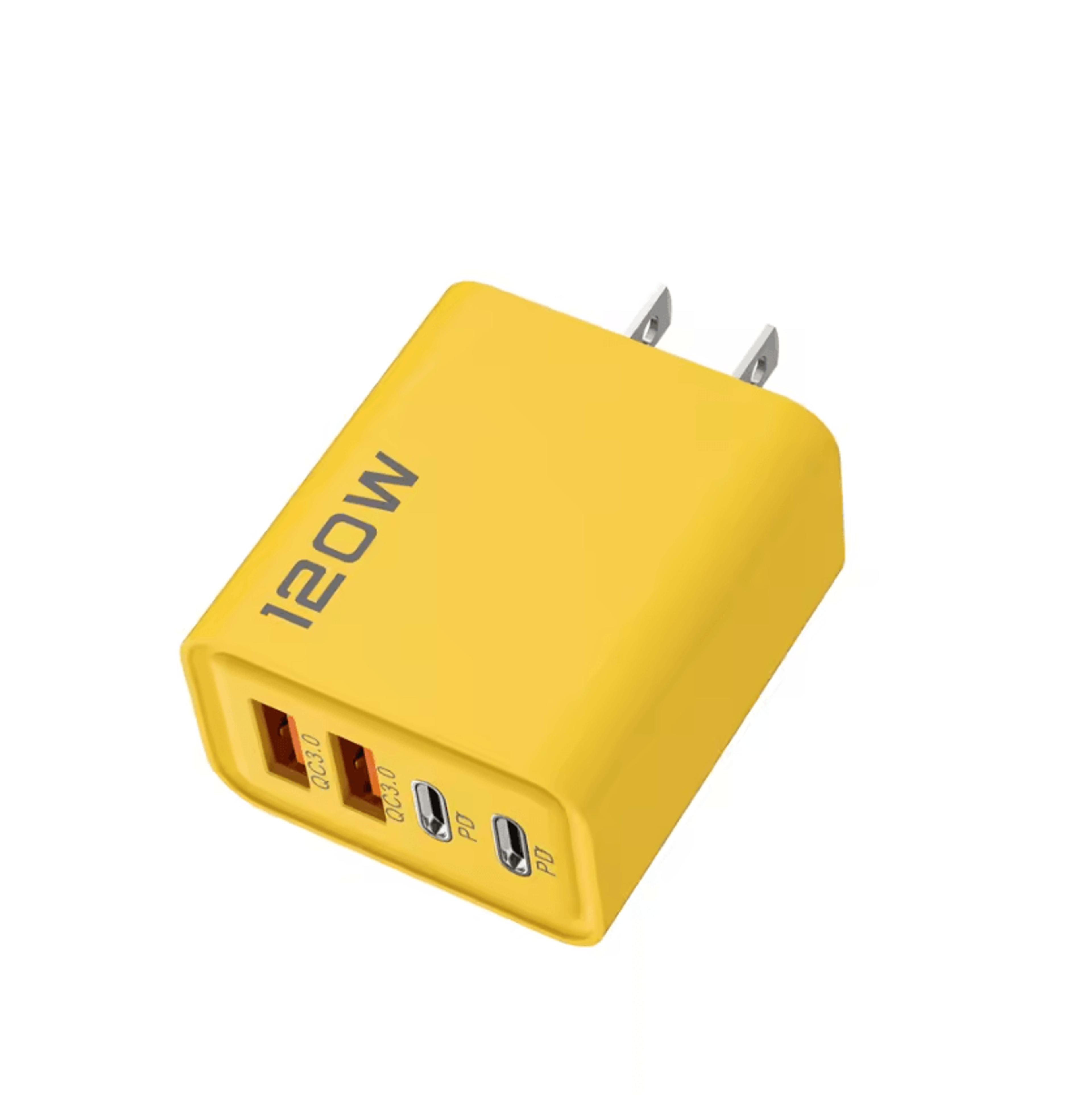 120W 4 Port USB C Charging Hub PD QC30 Fast Wall Charger For Smartphones And Travel 14