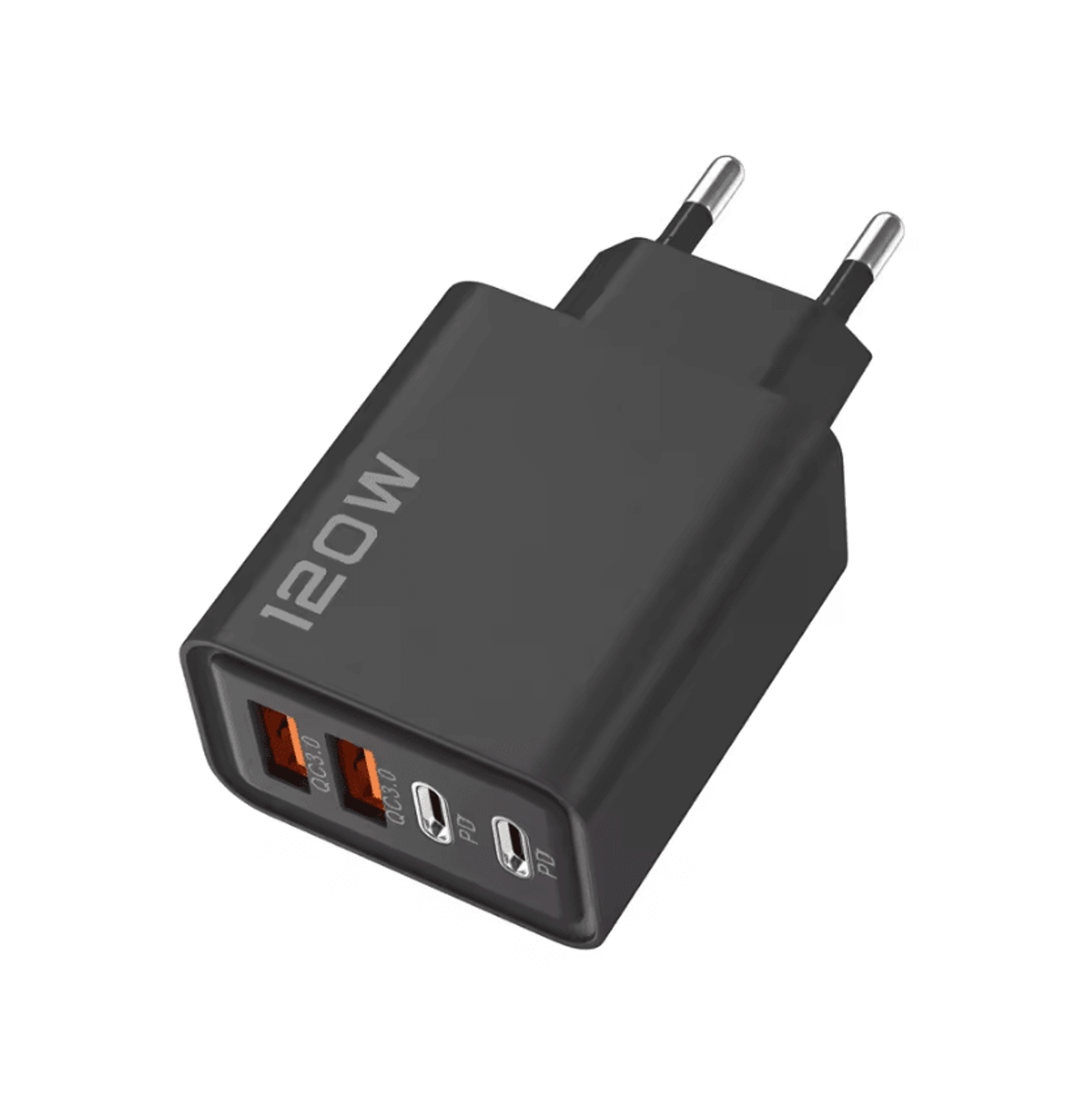 120W 4 Port USB C Charging Hub PD QC30 Fast Wall Charger For Smartphones And Travel 5