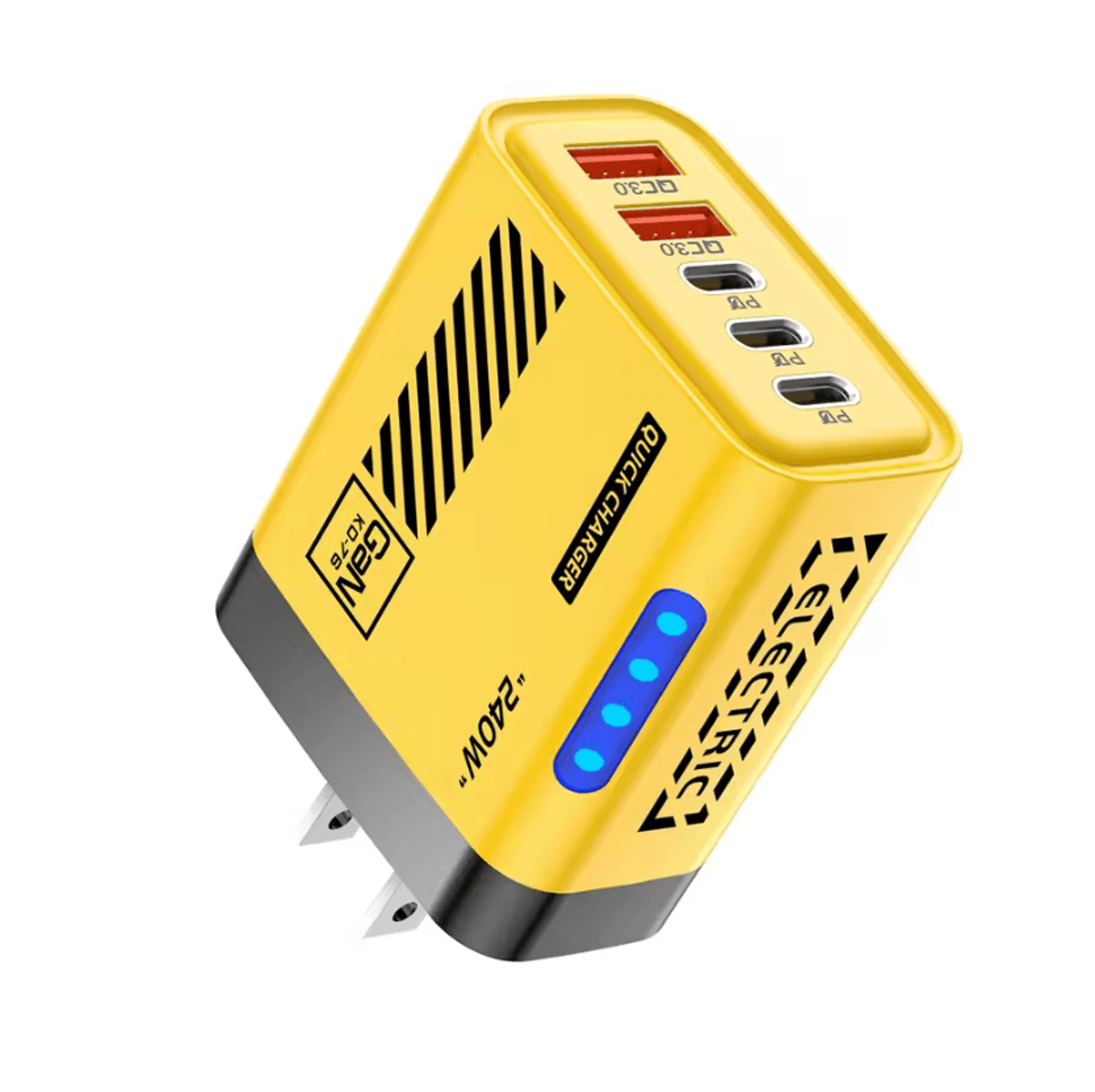 240W 5 Port GaN USB C Fast Charger PD Multi Device Wall Adapter For IPhone Samsung Xiaomi And Huawe 8