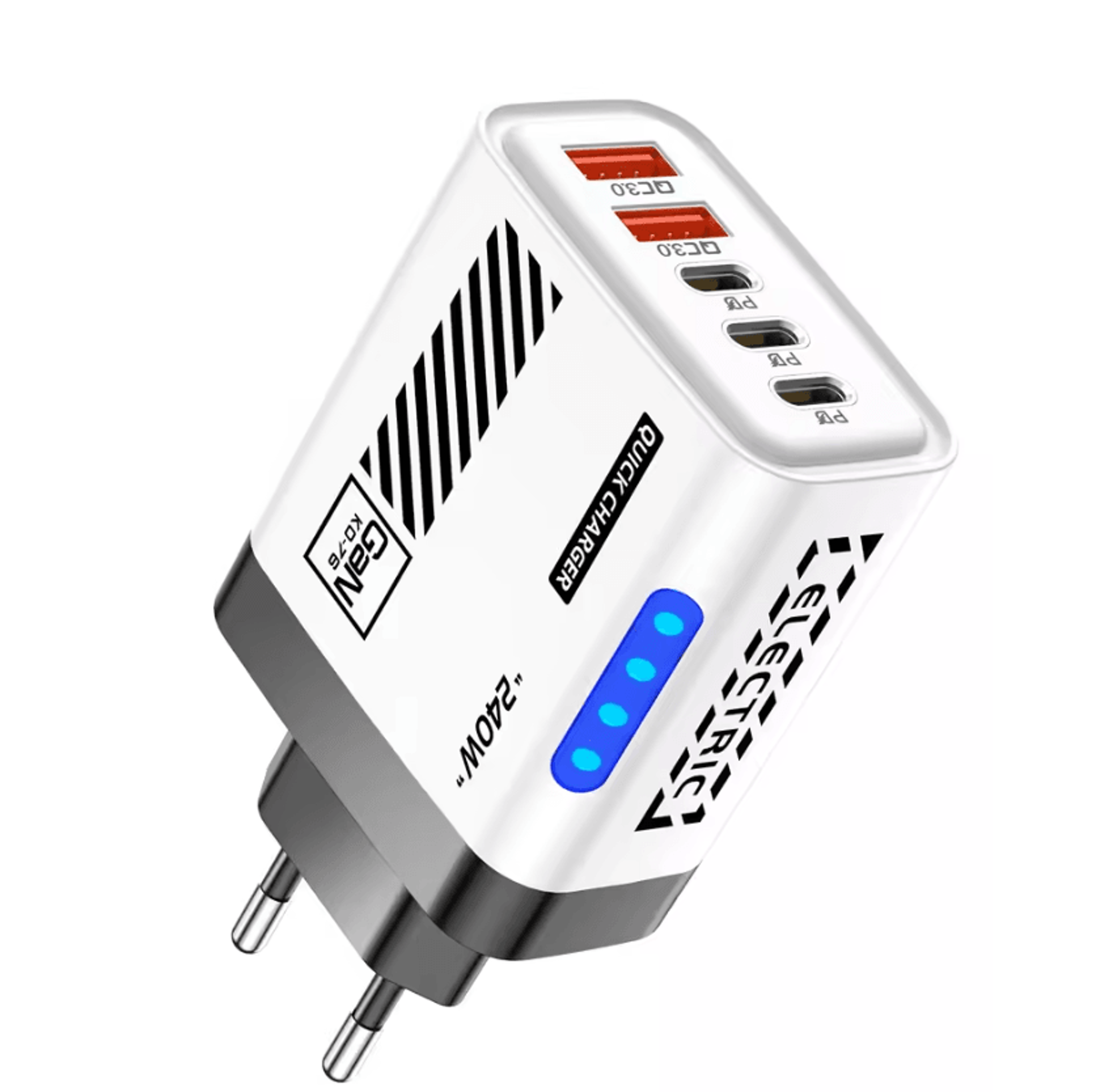 240W 5 Port GaN USB C Fast Charger PD Multi Device Wall Adapter For IPhone Samsung Xiaomi And Huawe 5