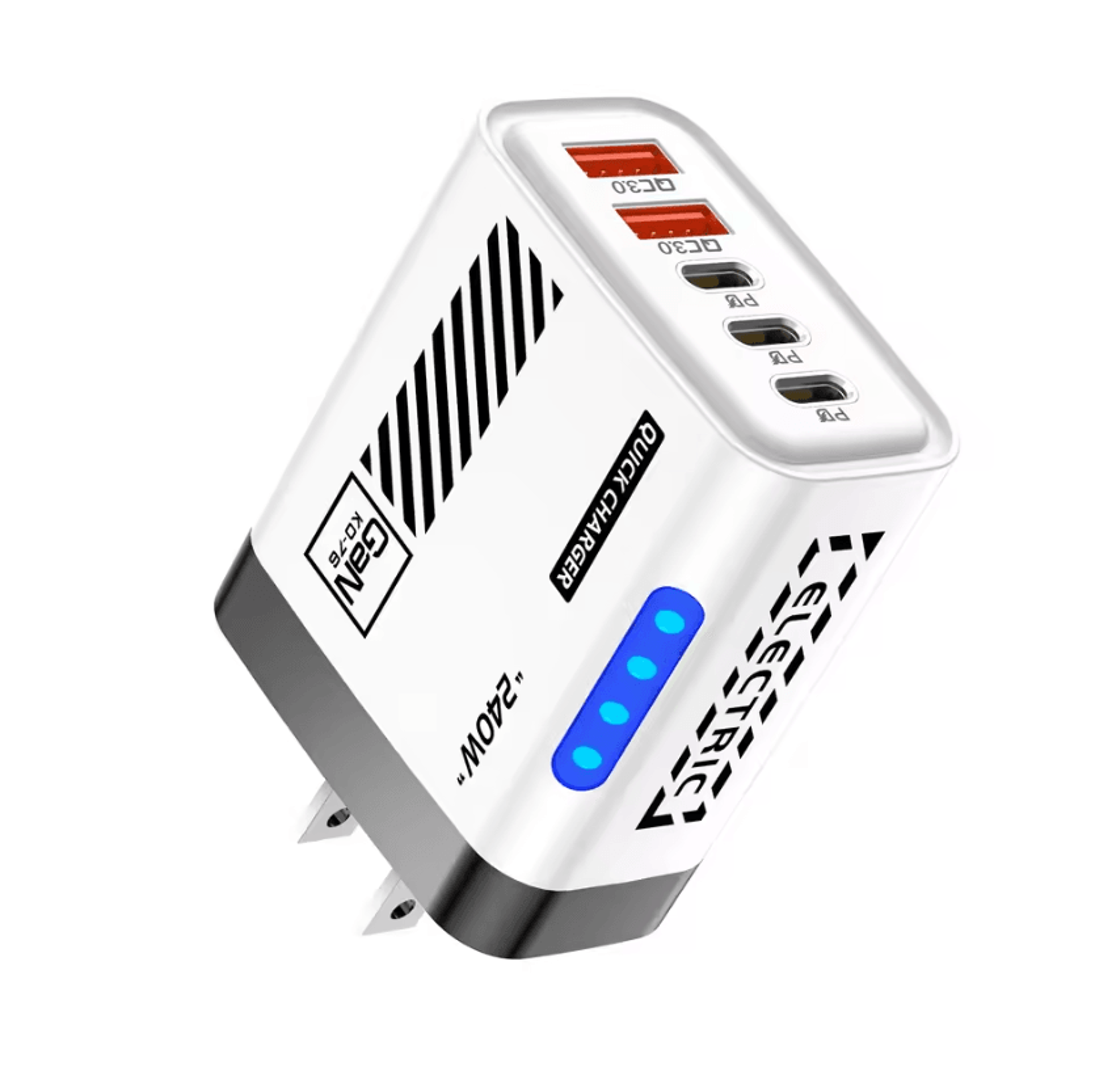 240W 5 Port GaN USB C Fast Charger PD Multi Device Wall Adapter For IPhone Samsung Xiaomi And Huawe 7
