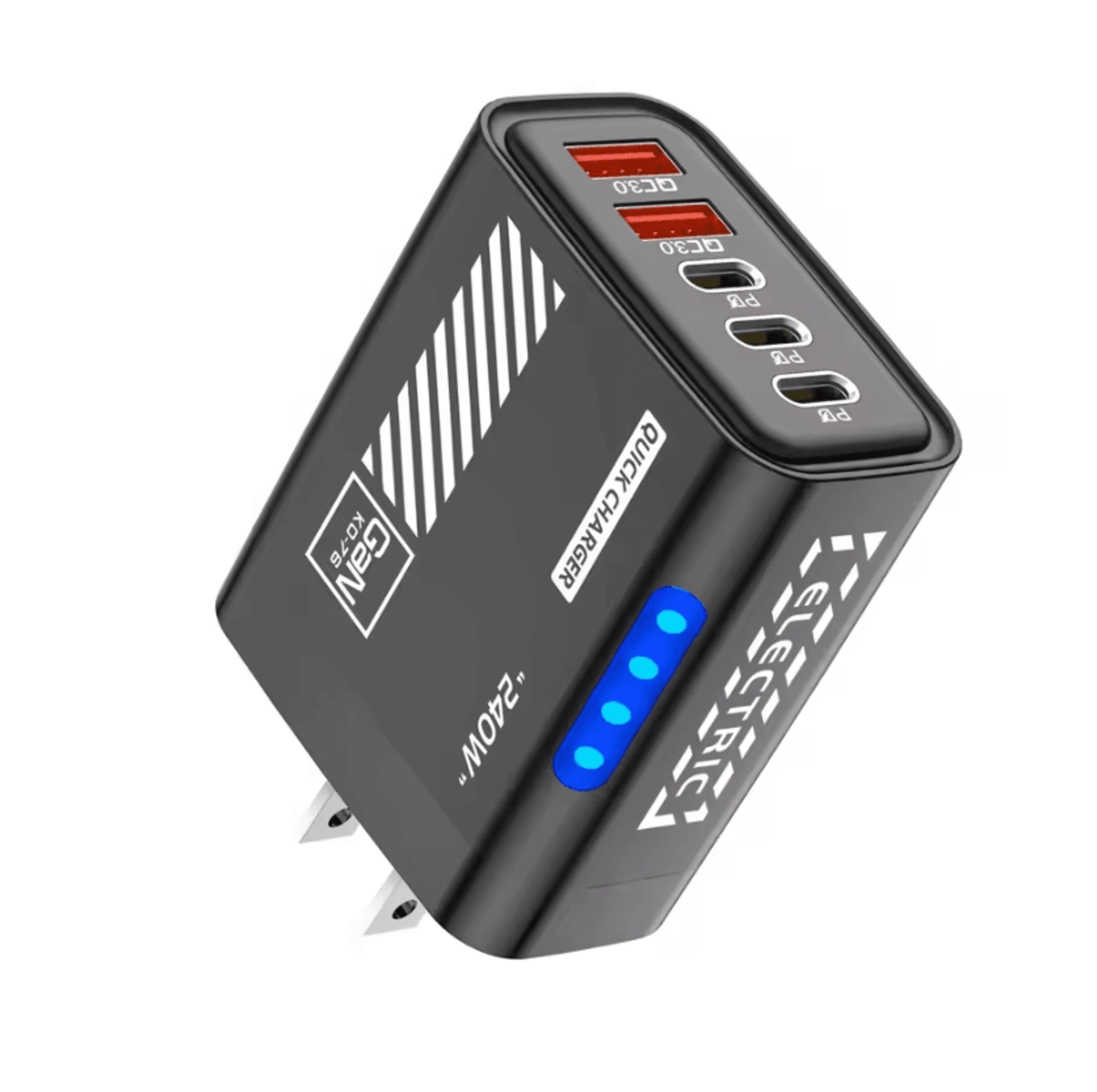 240W 5 Port GaN USB C Fast Charger PD Multi Device Wall Adapter For IPhone Samsung Xiaomi And Huawe 9