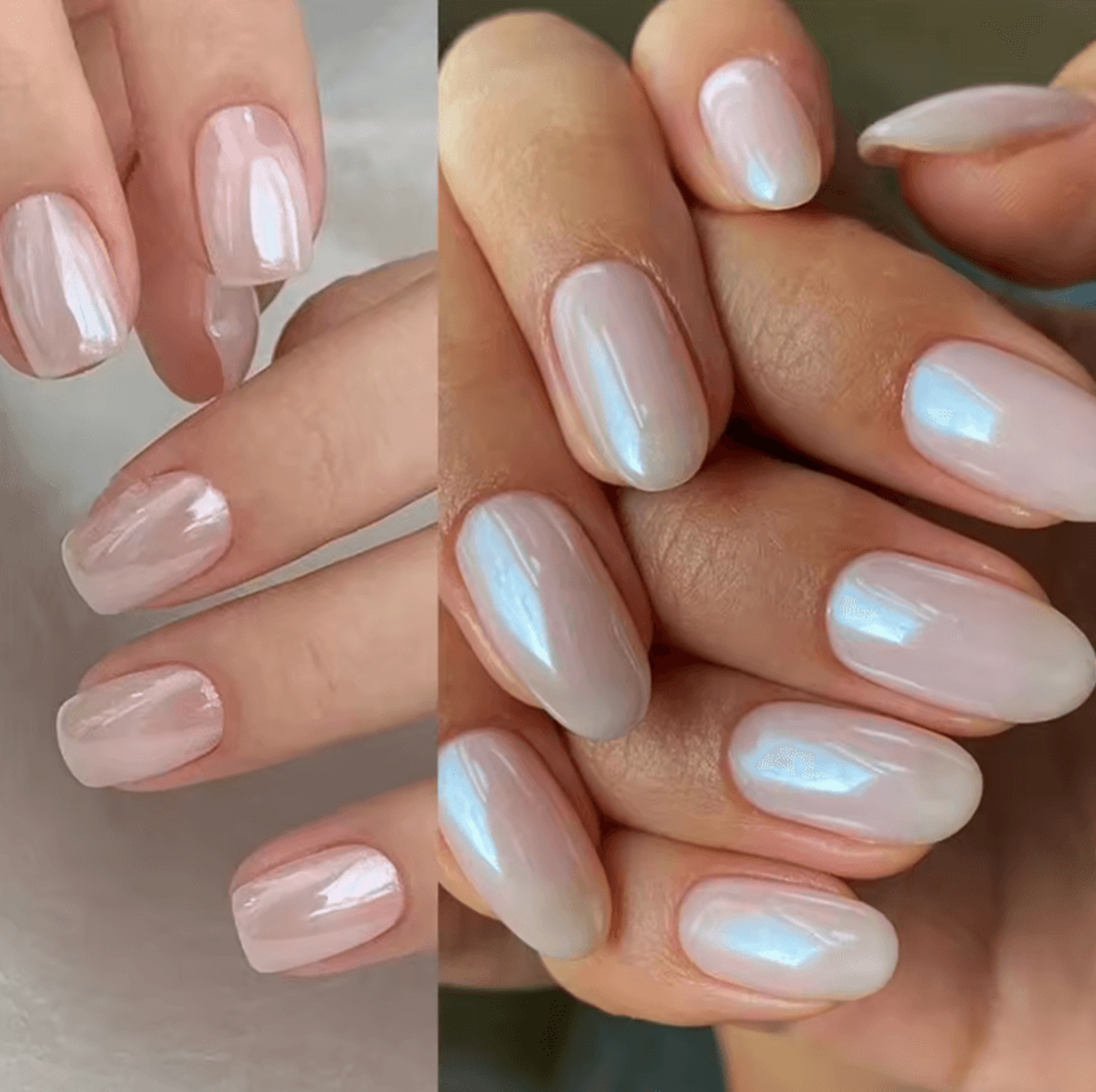 Moonlight Pearl White Chrome Nail Powder Aurora Glitter Pigment For Shimmering Mirror Nail Art 2