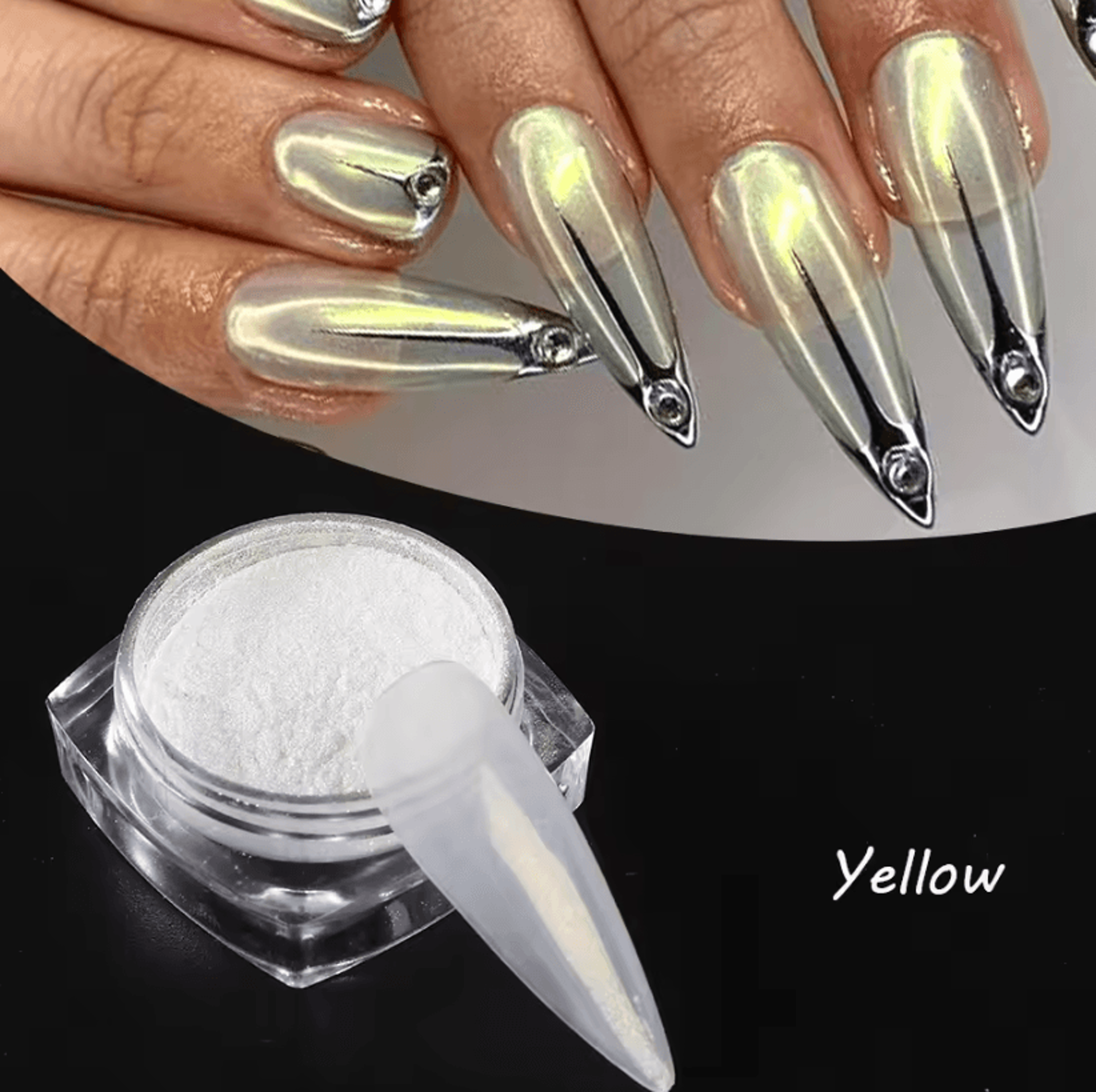 Moonlight Pearl White Chrome Nail Powder Aurora Glitter Pigment For Shimmering Mirror Nail Art 5