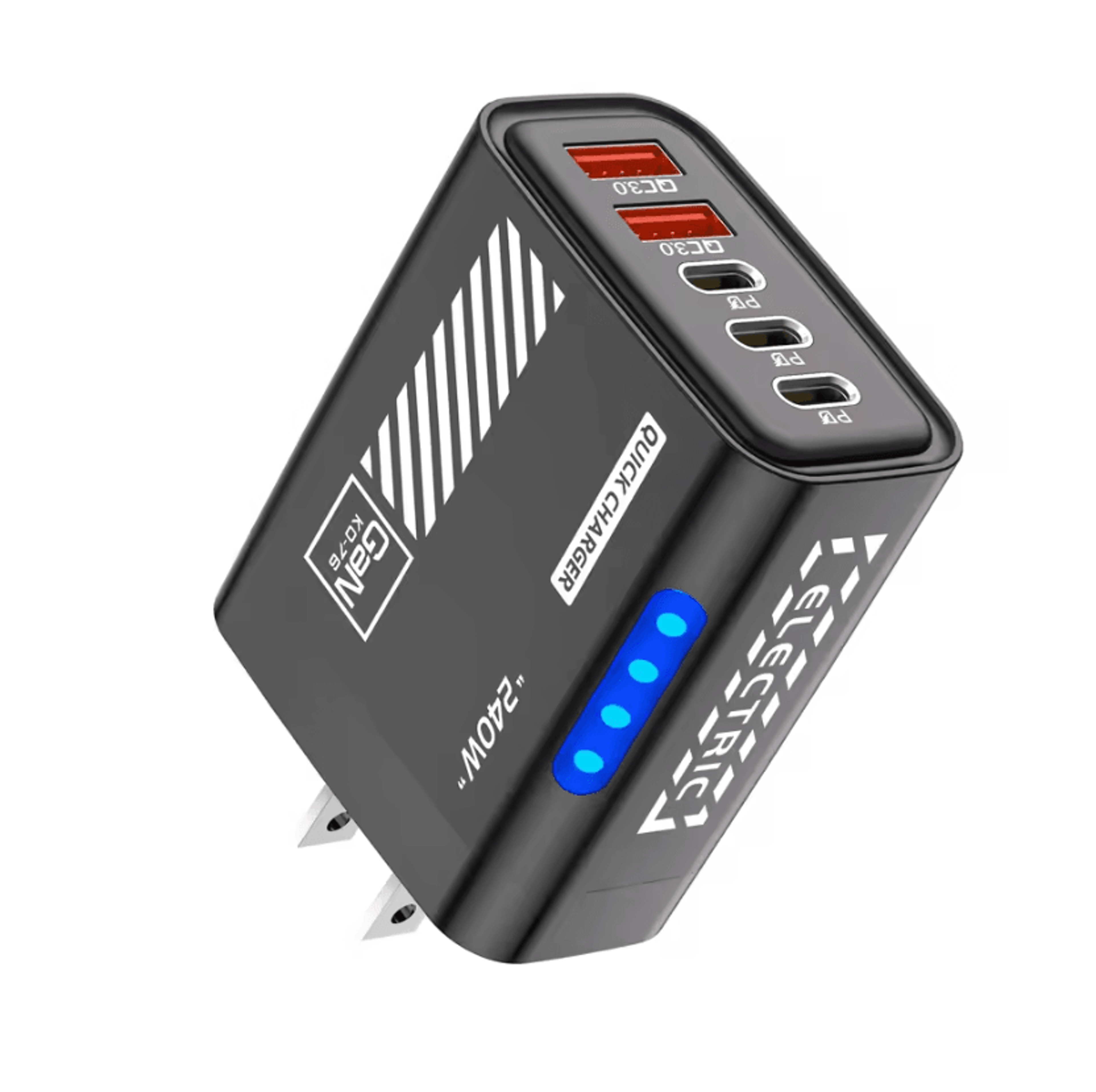 240W GaN 5 Port USB C Wall Charger PD Fast Charging Adapter For IPhone Samsung Xiaomi And Huawei 10