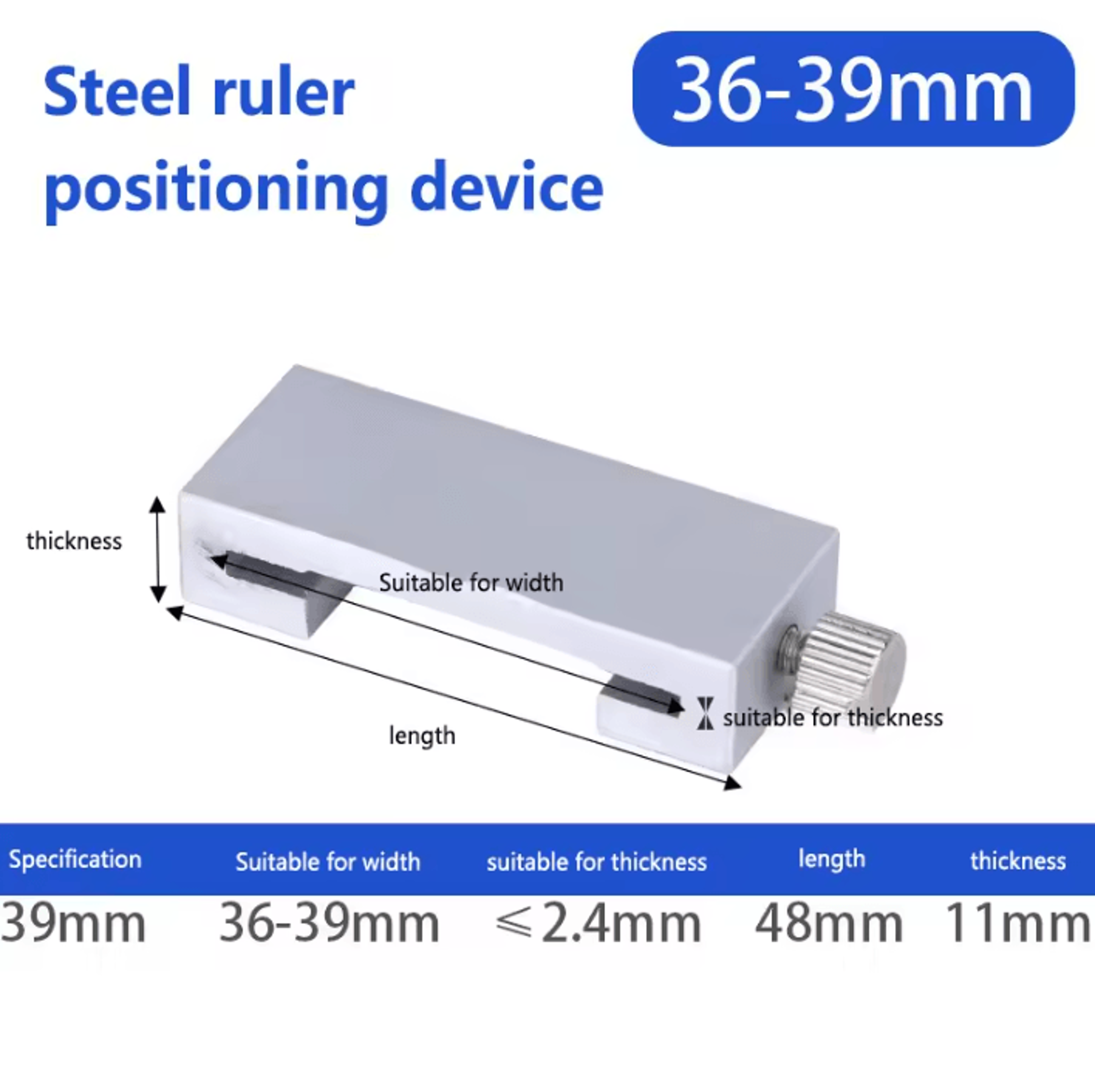 Woodworking Steel Ruler Positioning Limit Block Precision Measuring Stopper For Carpentry Marking A 10