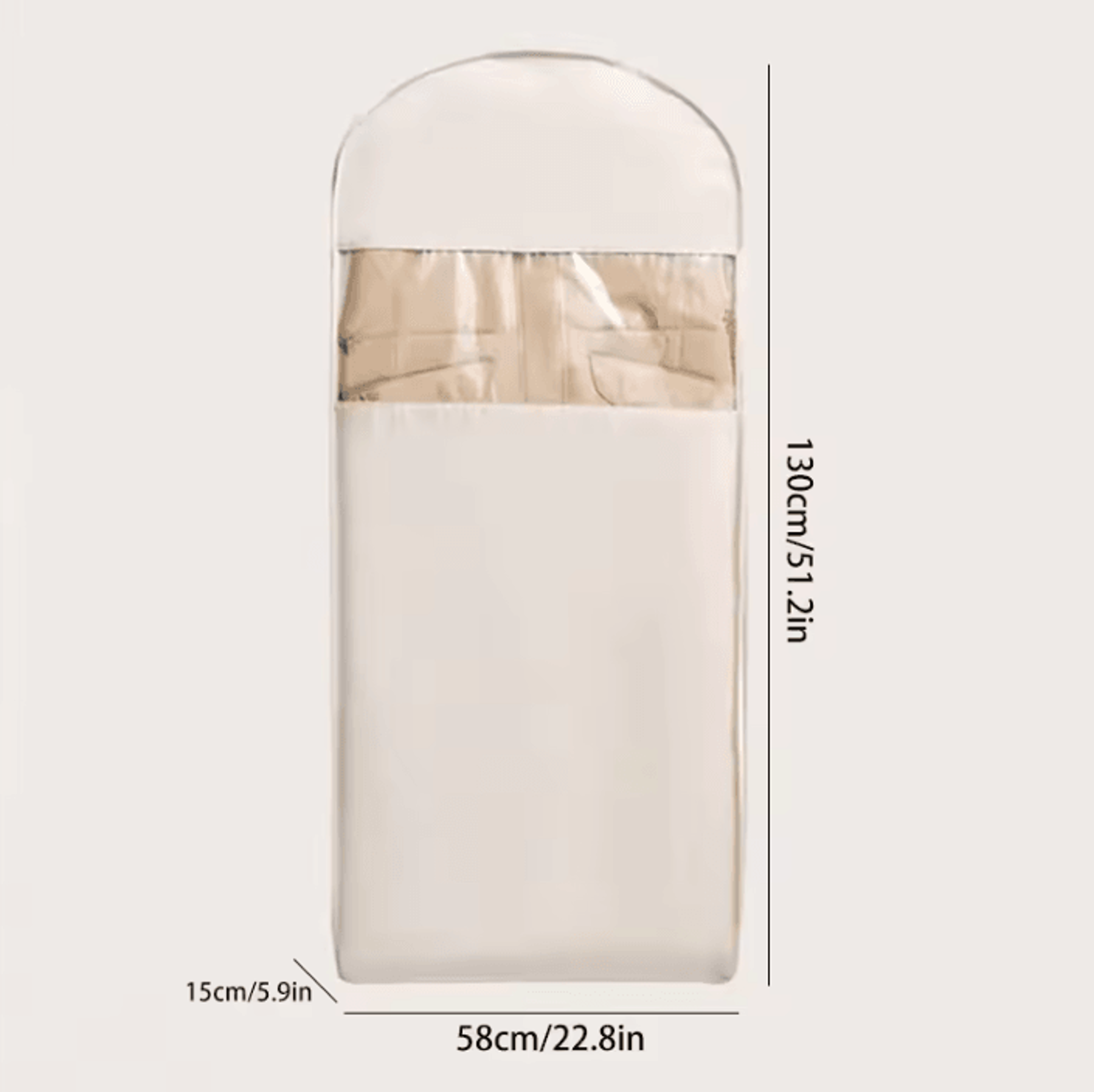 Hanging Down Jacket Compression Storage Bag Dustproof Wardrobe Organizer With Visible Clothes Cover 5