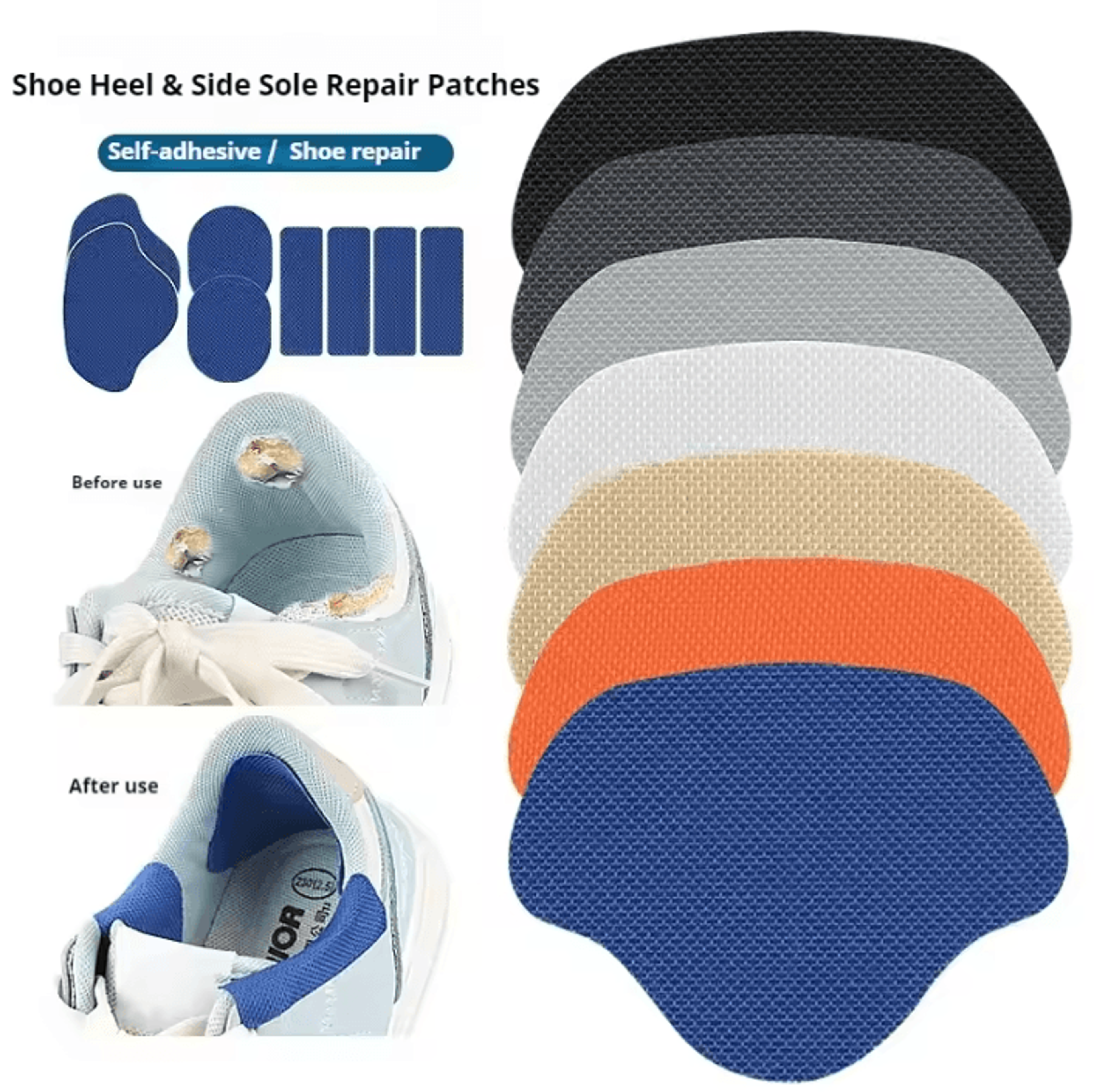 sneaker heel protection repair patches self adhesive shoe lining covers for damaged and worn footwear