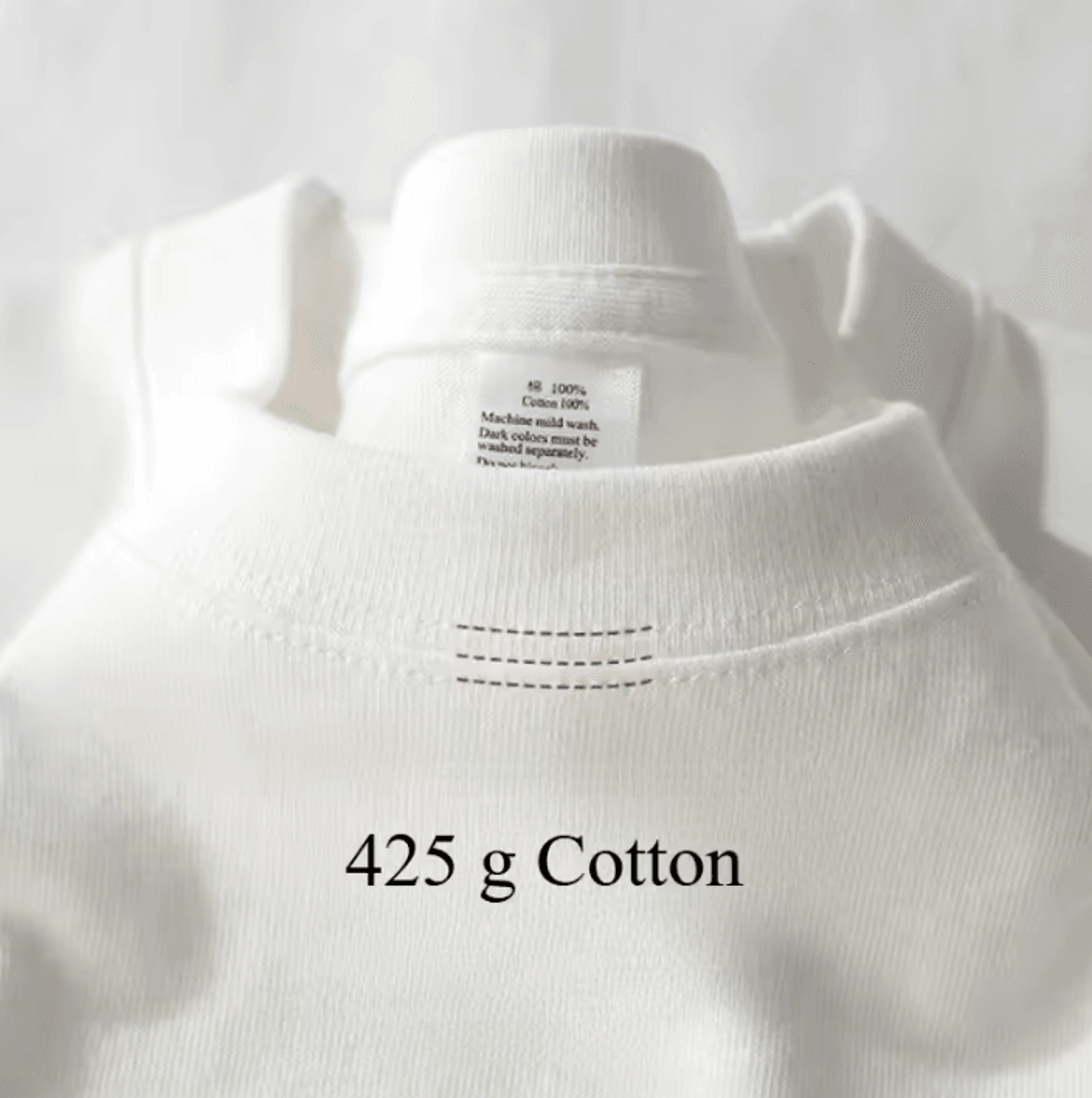 Mens 425G Heavyweight Cotton T Shirt Breathable Crew Neck Short Sleeve Casual Summer Top 4
