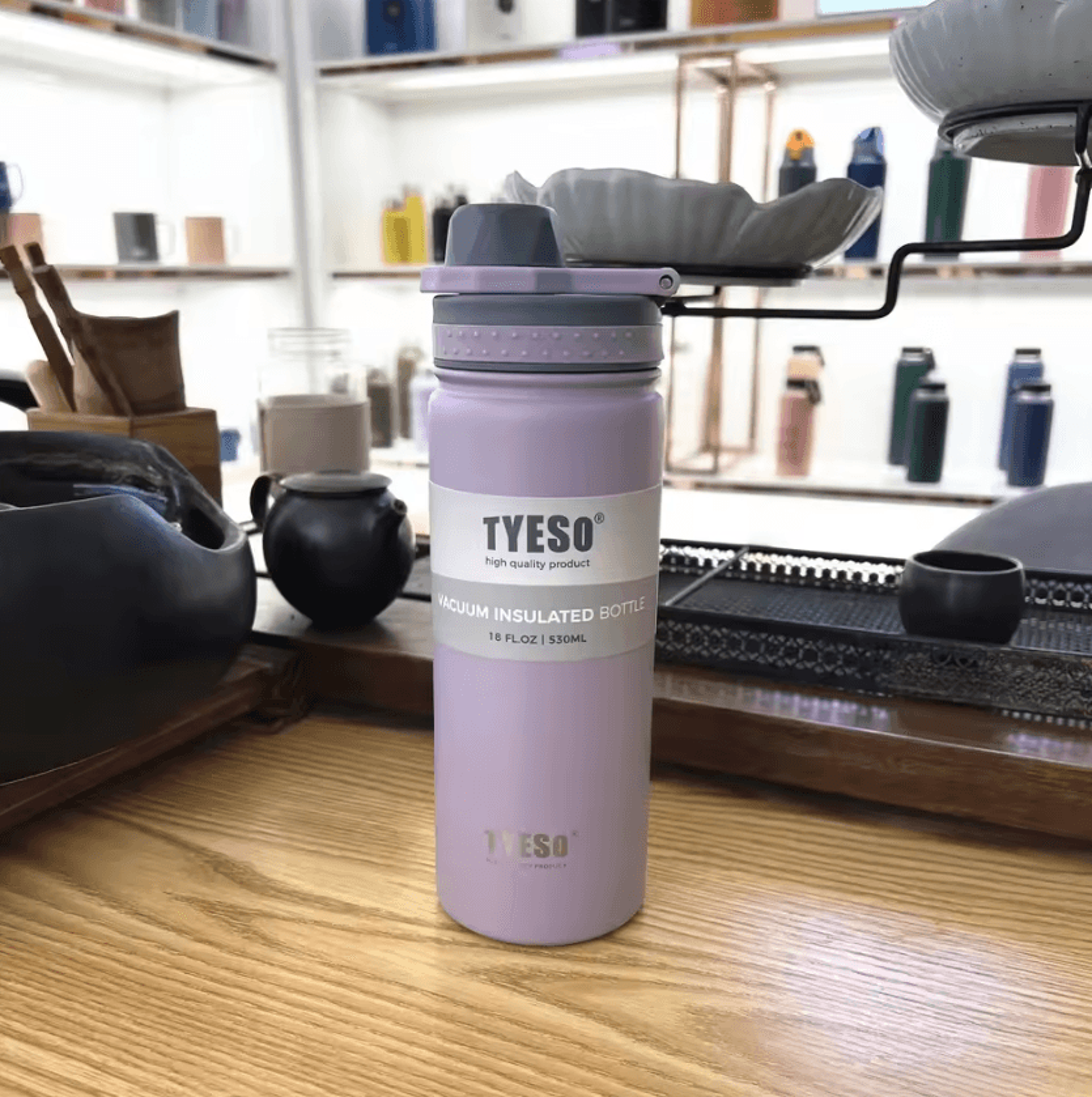 Tyeso 750ML Stainless Steel Vacuum Insulated Water Bottle Portable Thermos Flask For Travel Coffee  9