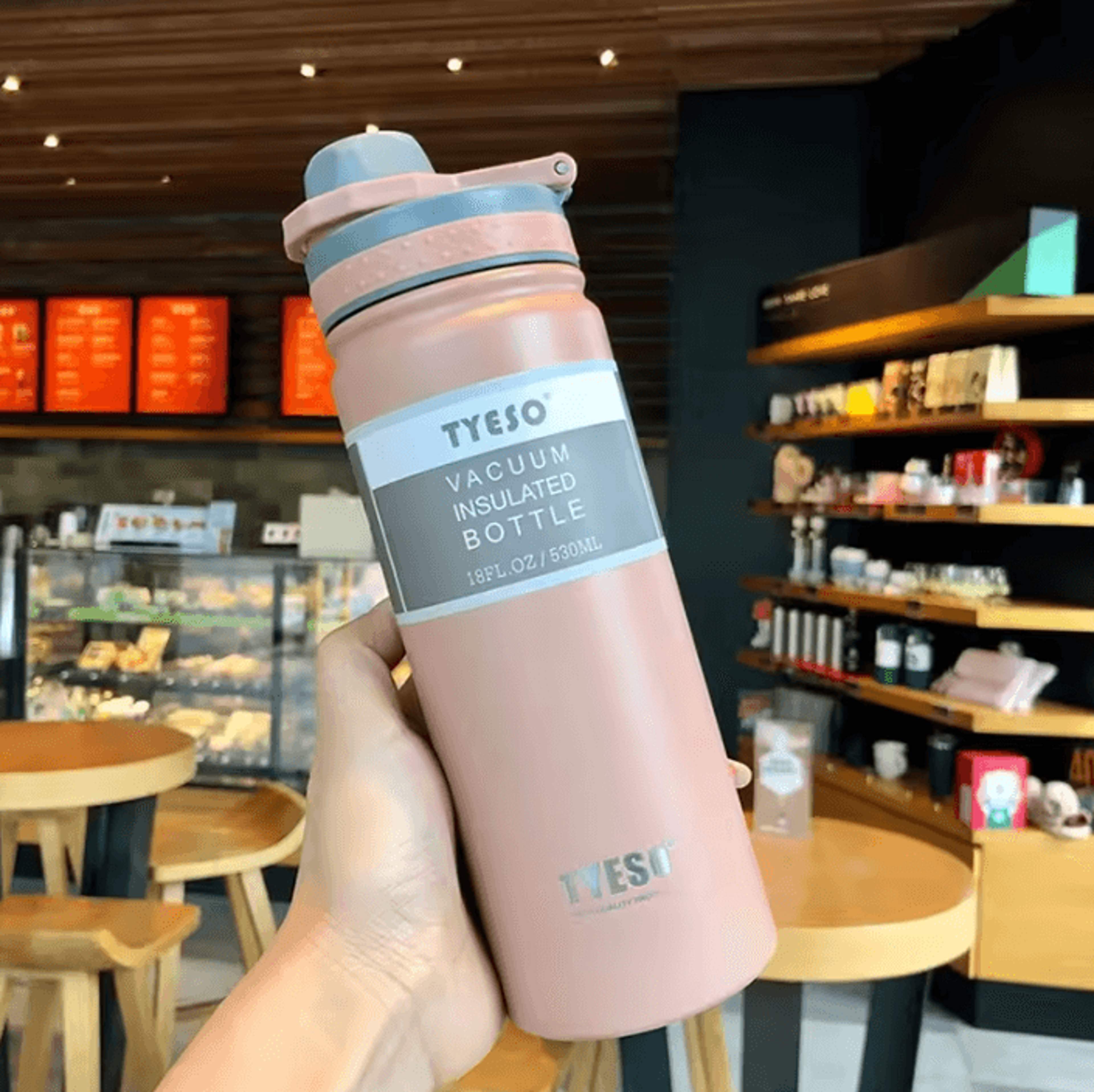 Tyeso 750ML Stainless Steel Vacuum Insulated Water Bottle Portable Thermos Flask For Travel Coffee  7