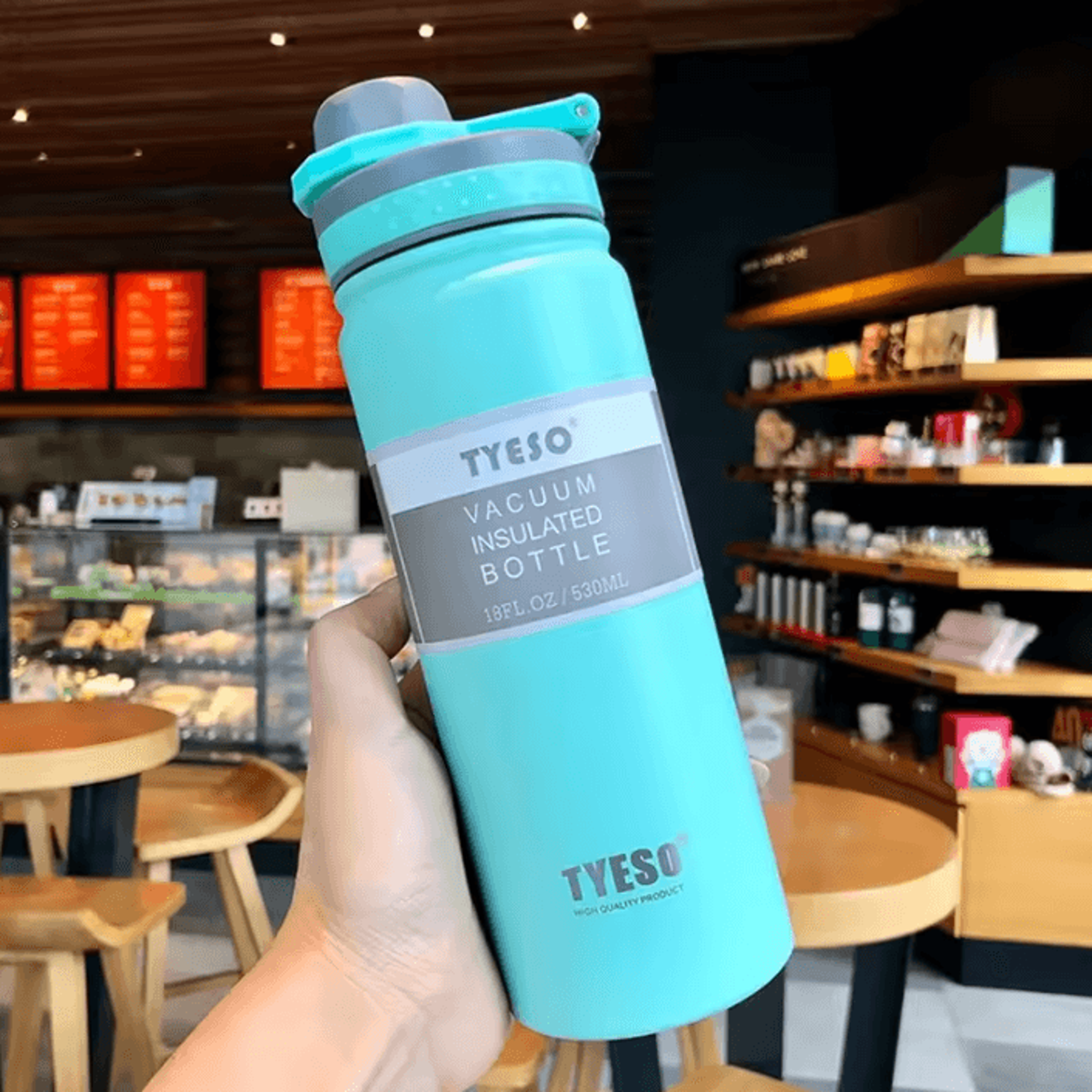 Tyeso 750ML Stainless Steel Vacuum Insulated Water Bottle Portable Thermos Flask For Travel Coffee  8