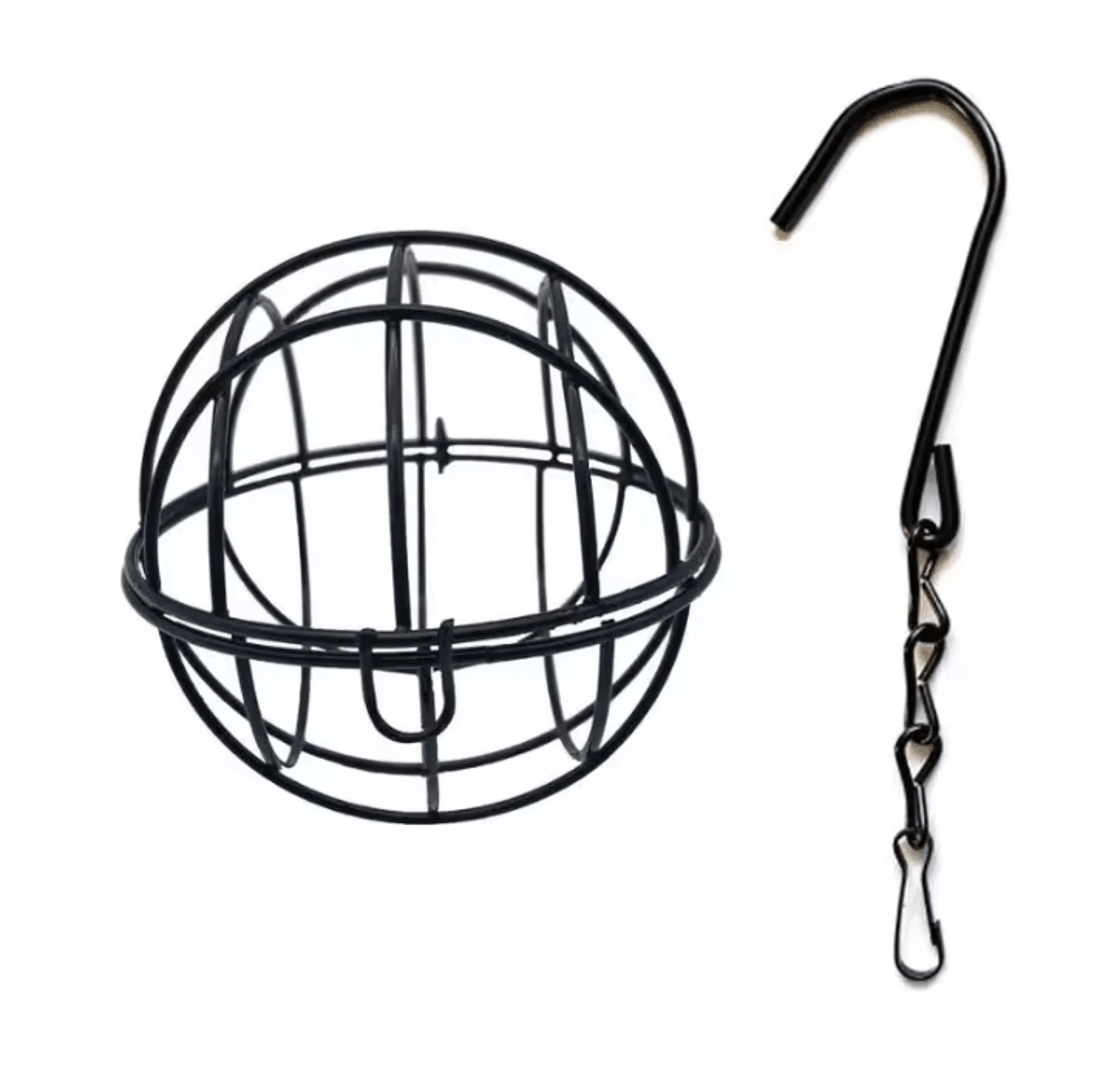 Metal Suet Ball Bird Feeder Hanging Outdoor Garden Bird Feeding Basket With Chain 6