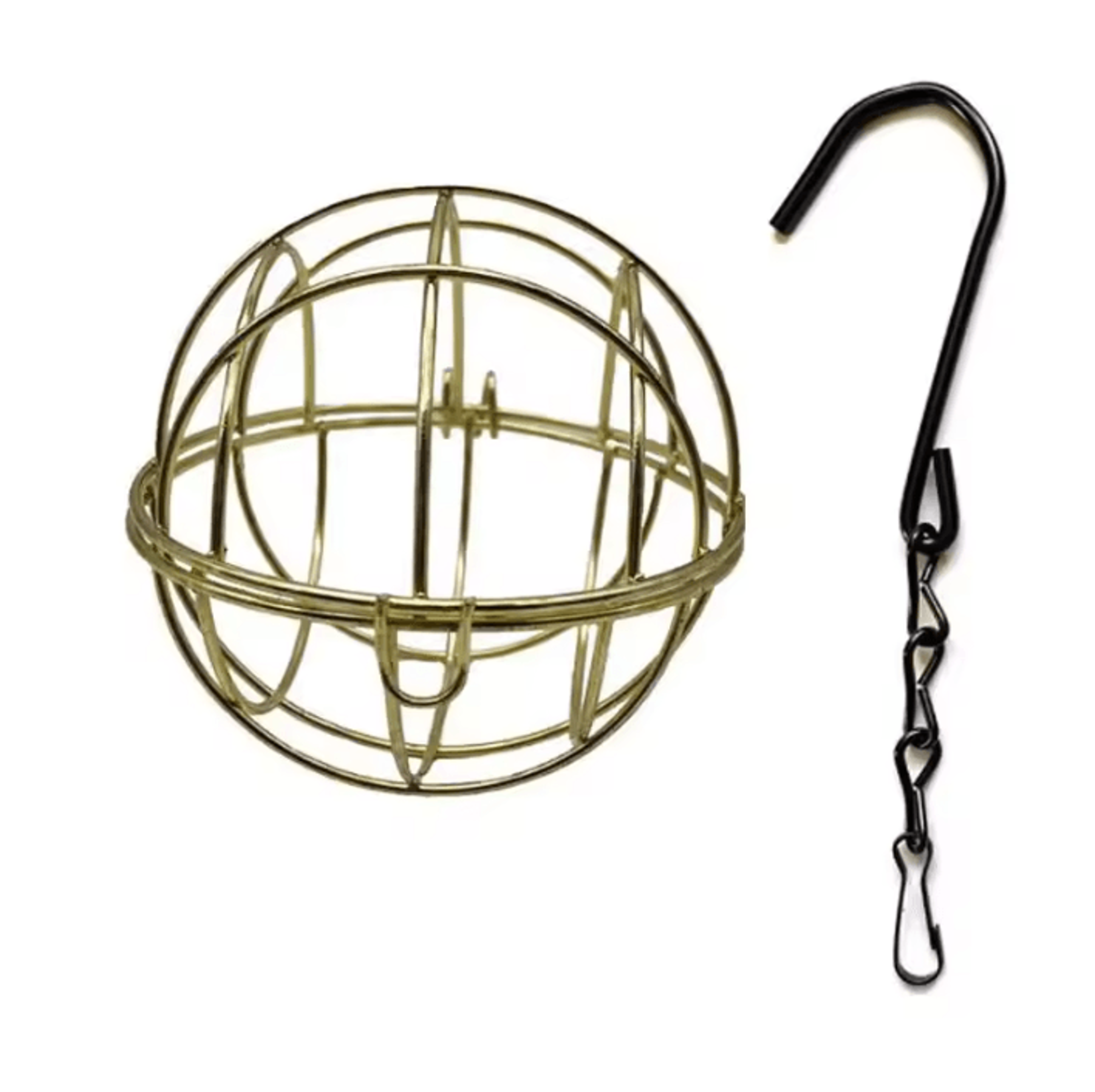 Metal Suet Ball Bird Feeder Hanging Outdoor Garden Bird Feeding Basket With Chain 5