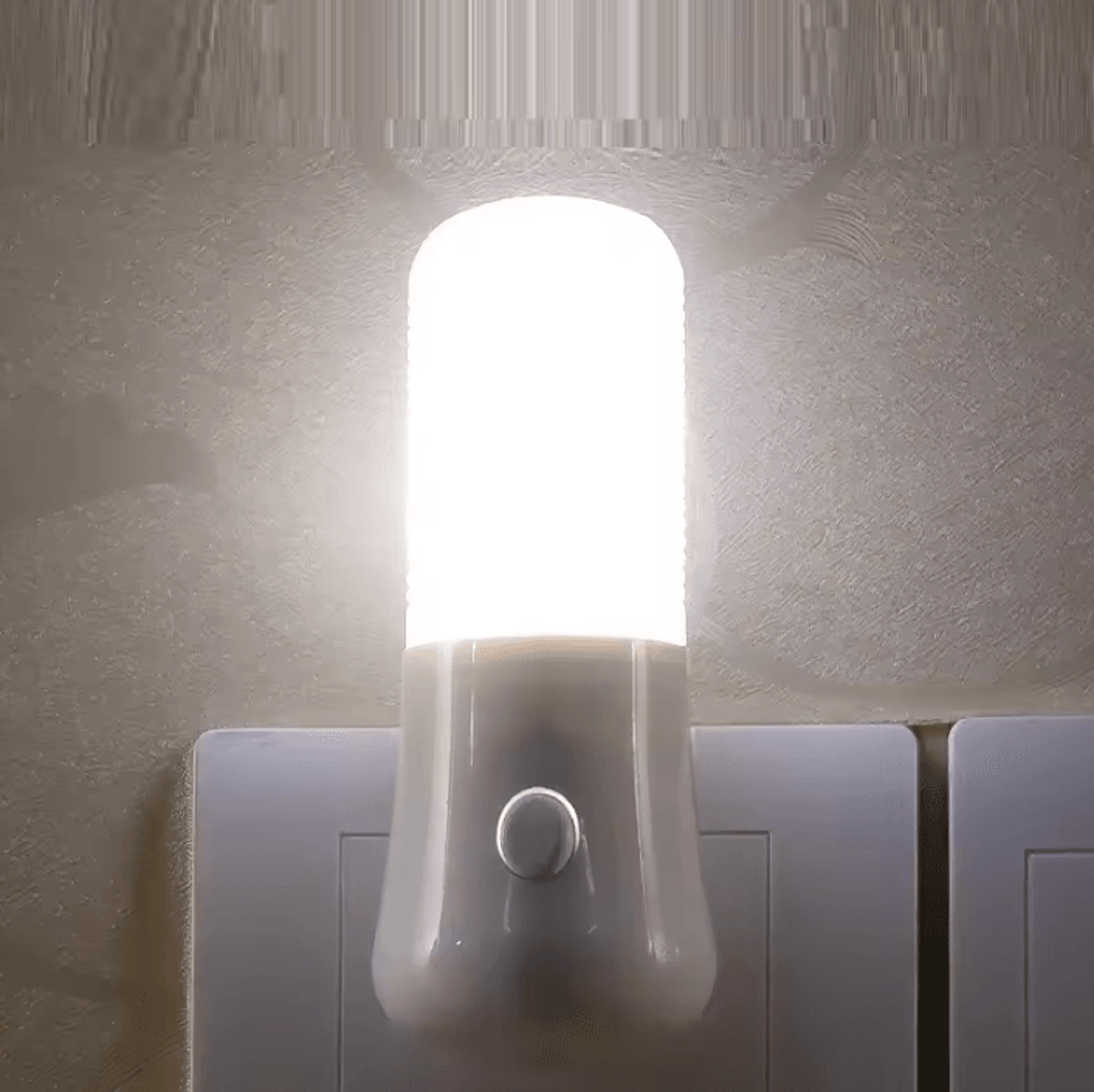 LED Plug In Night Light With Push Button Switch For Bedroom Nursery Hallway And Home Wall Socket 6