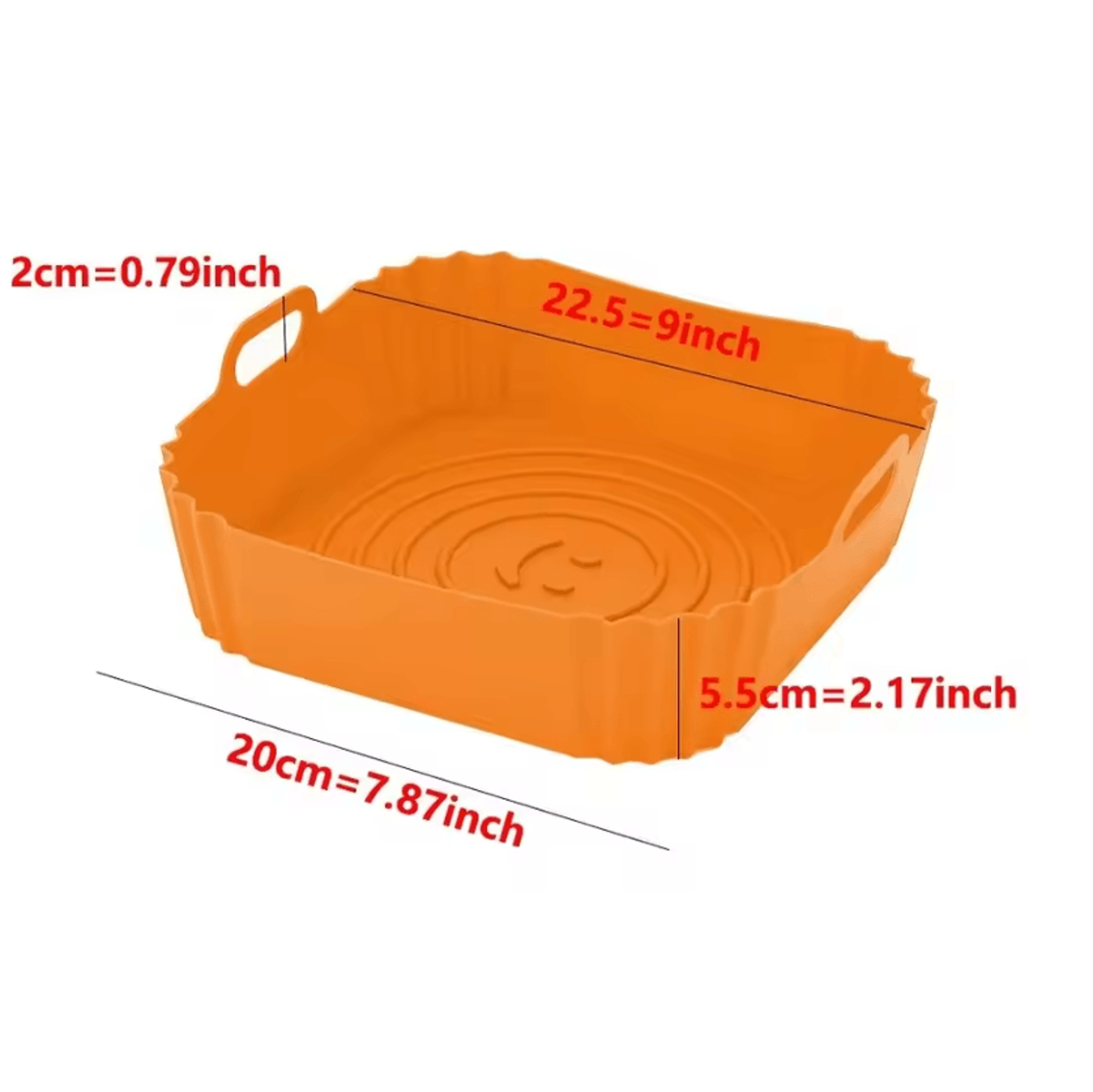 Reusable Silicone Air Fryer Basket Nonstick Cooking Pan Liner For Baking Roasting And Kitchen Food  6