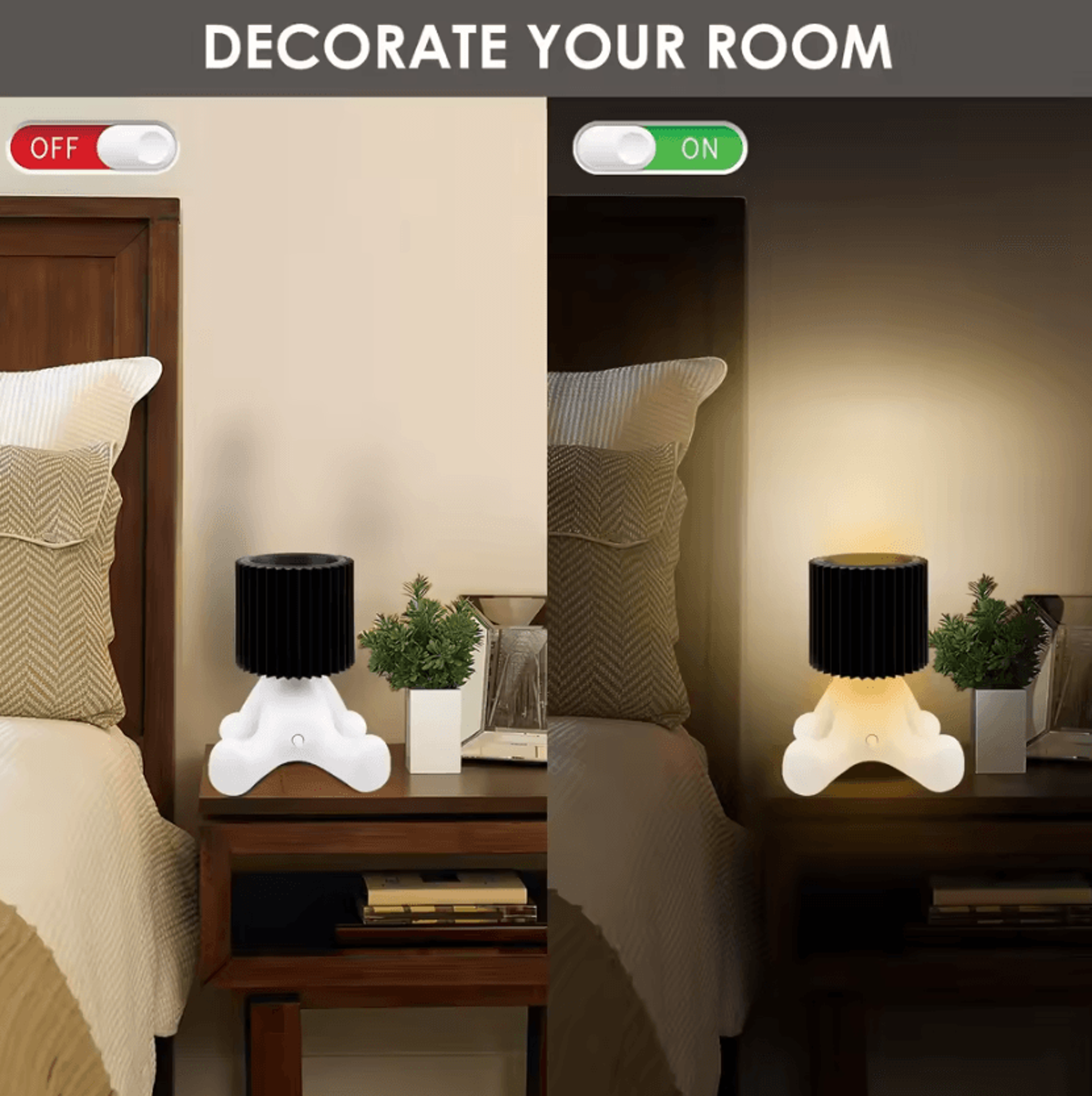 Creative Shy Boy Table Lamp Cute Little Man LED Night Light For Bedroom Bedside Desk And Home Decor 2