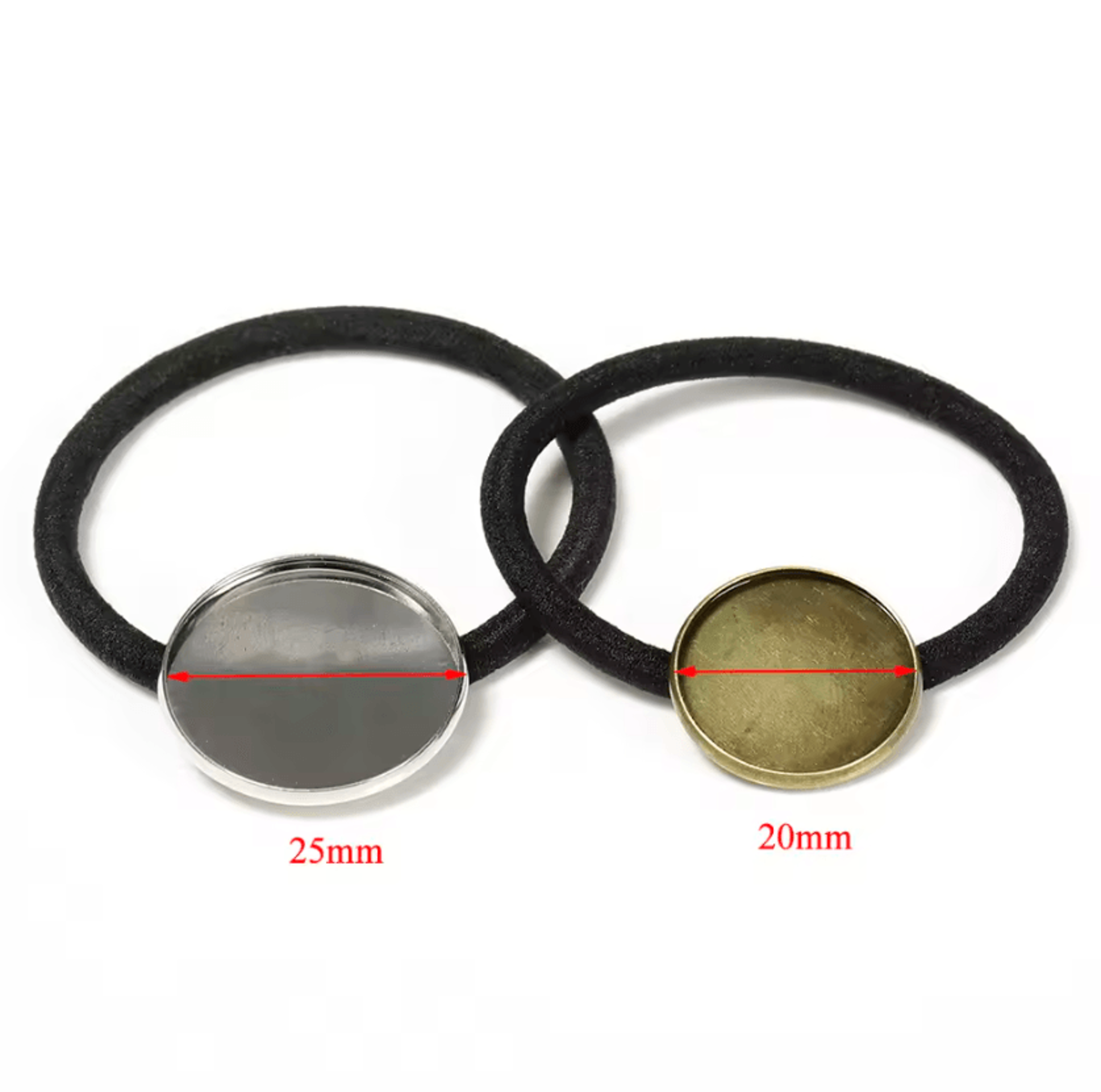 10PCS Bouncy Scrunchie Base Rings Round Hair Accessory Brackets For DIY Hair Ties And Headwear Craf 2