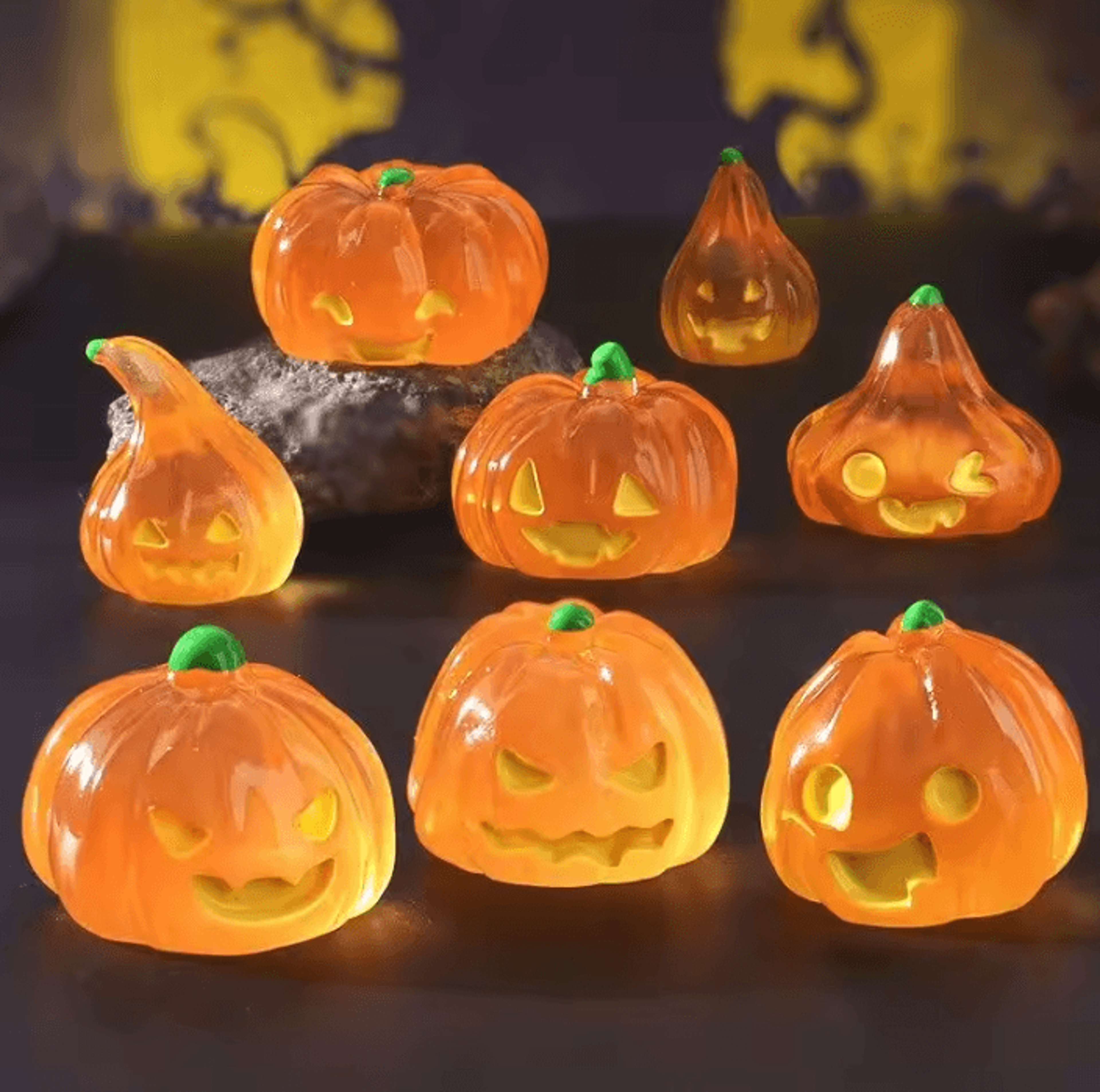 Halloween Luminous Ghost Pumpkin Lantern Mini Desktop Ornament For Spooky Home Decor And Holiday Gi 4