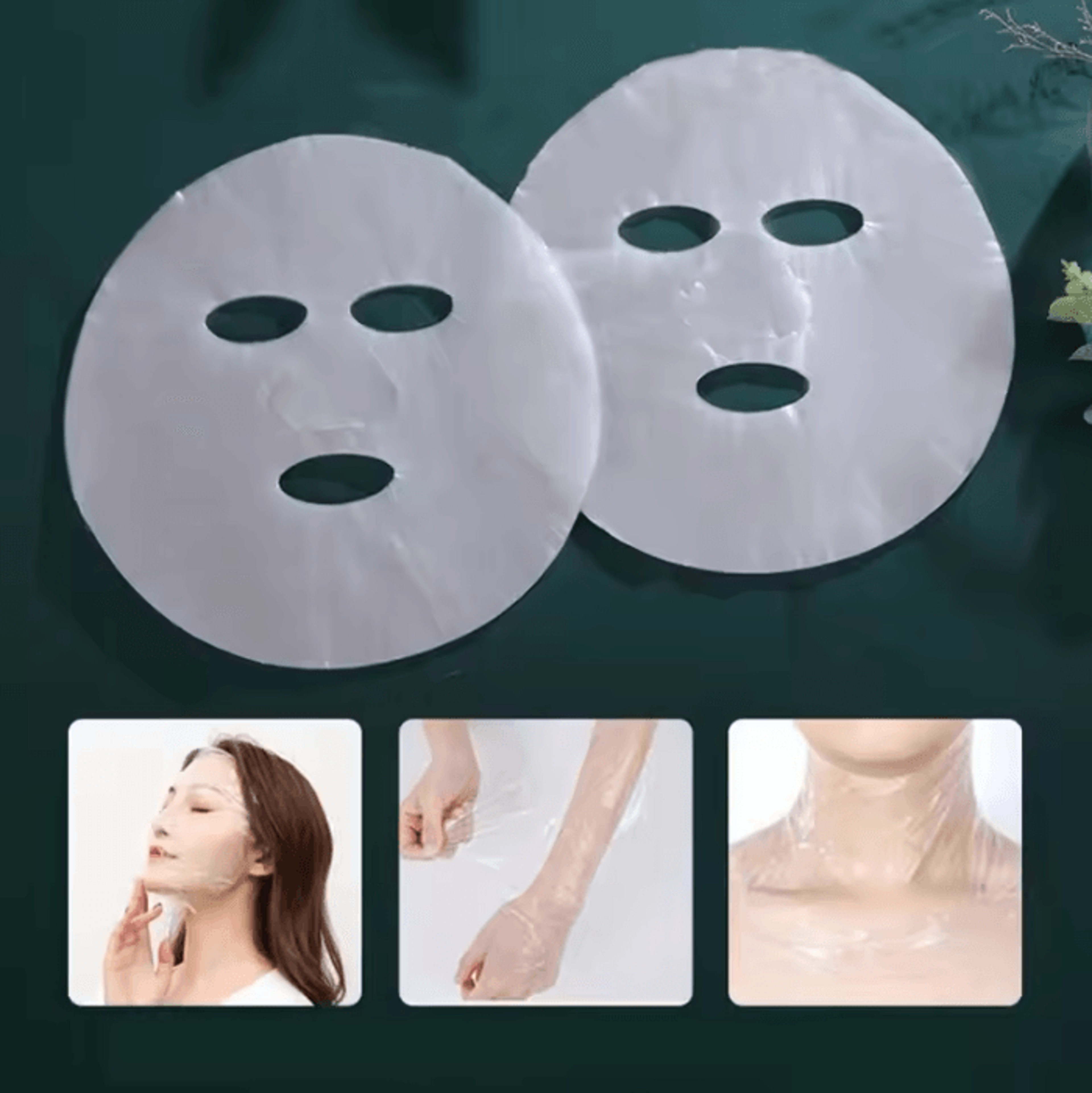 disposable transparent pe facial mask film full face beauty wrap for skincare treatments and salon use